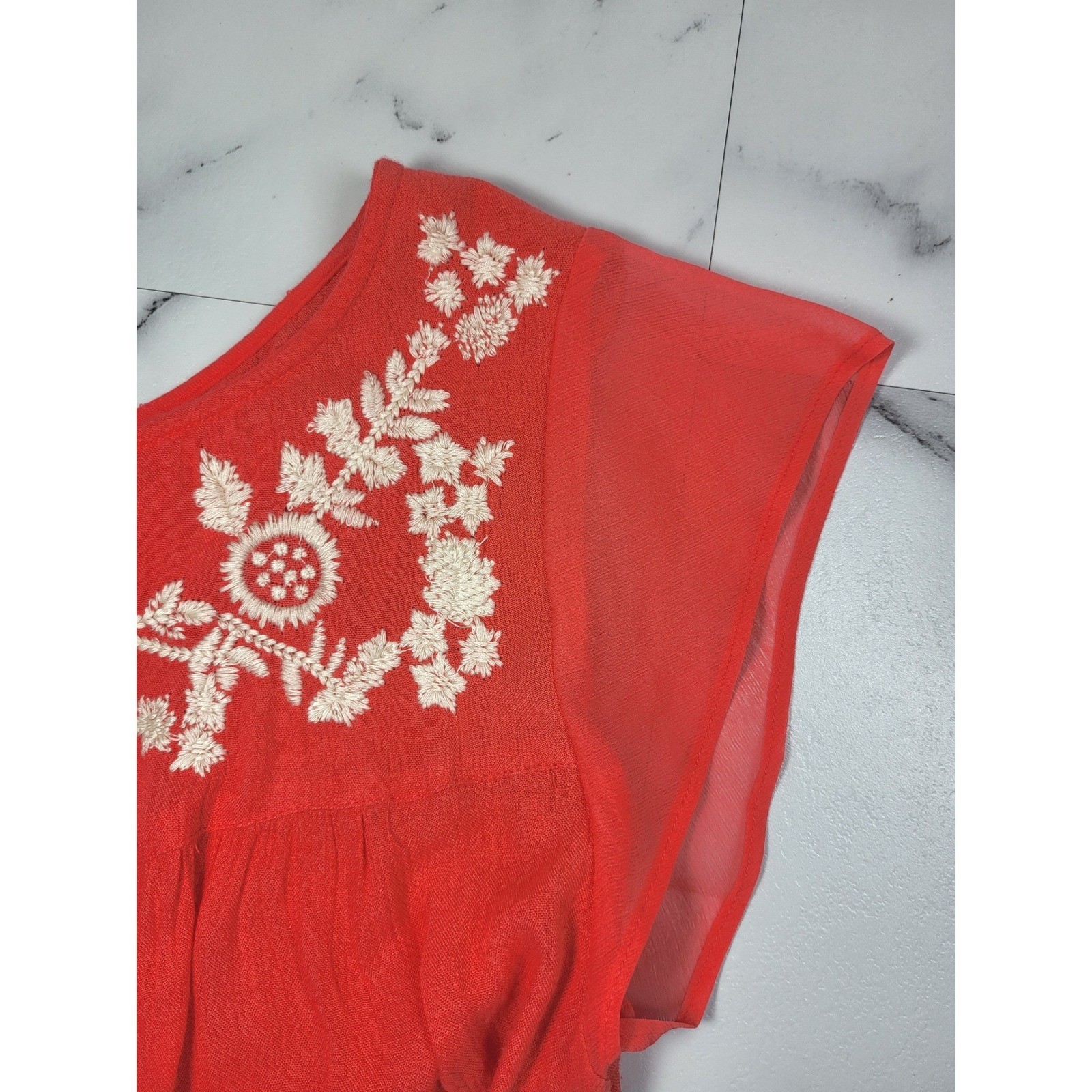 Maternity Bundle Medium 3 Piece Coral Embroidered Top Blue Knit Dress Green Pant