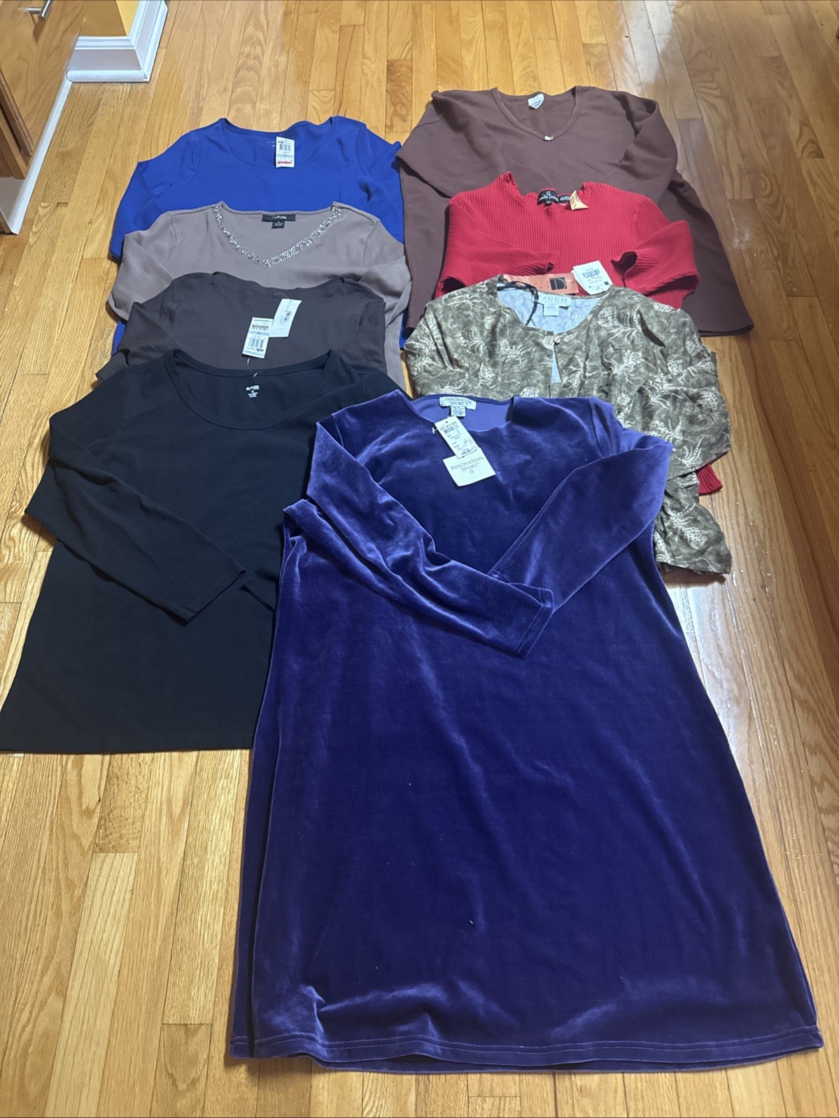 Womens Clothing Lot 8 Size 1x New With Tags-7 Tops 1 Dress Good Brands Assorted