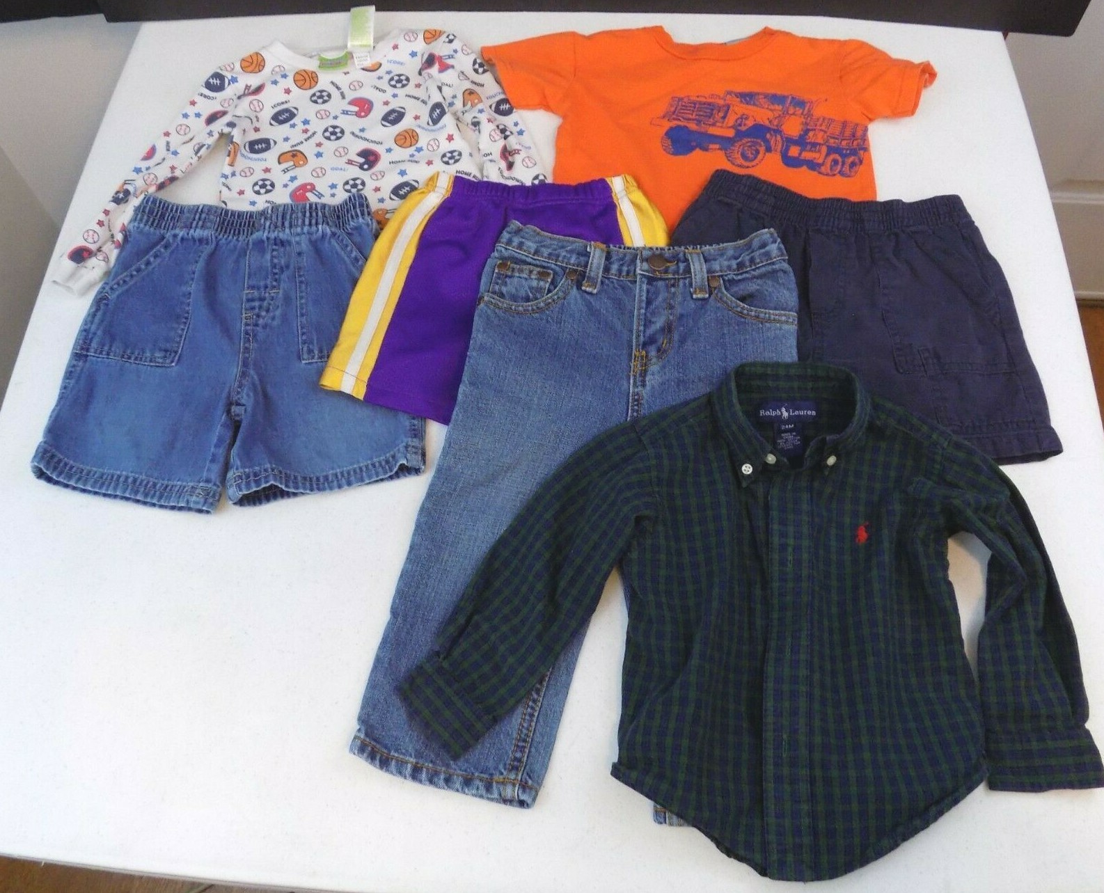 Lot Of 7-Boy&rsquo;s Clothes Size 24M -Assorted-Pants & Shirts-Ralph Lauren-Garanimals