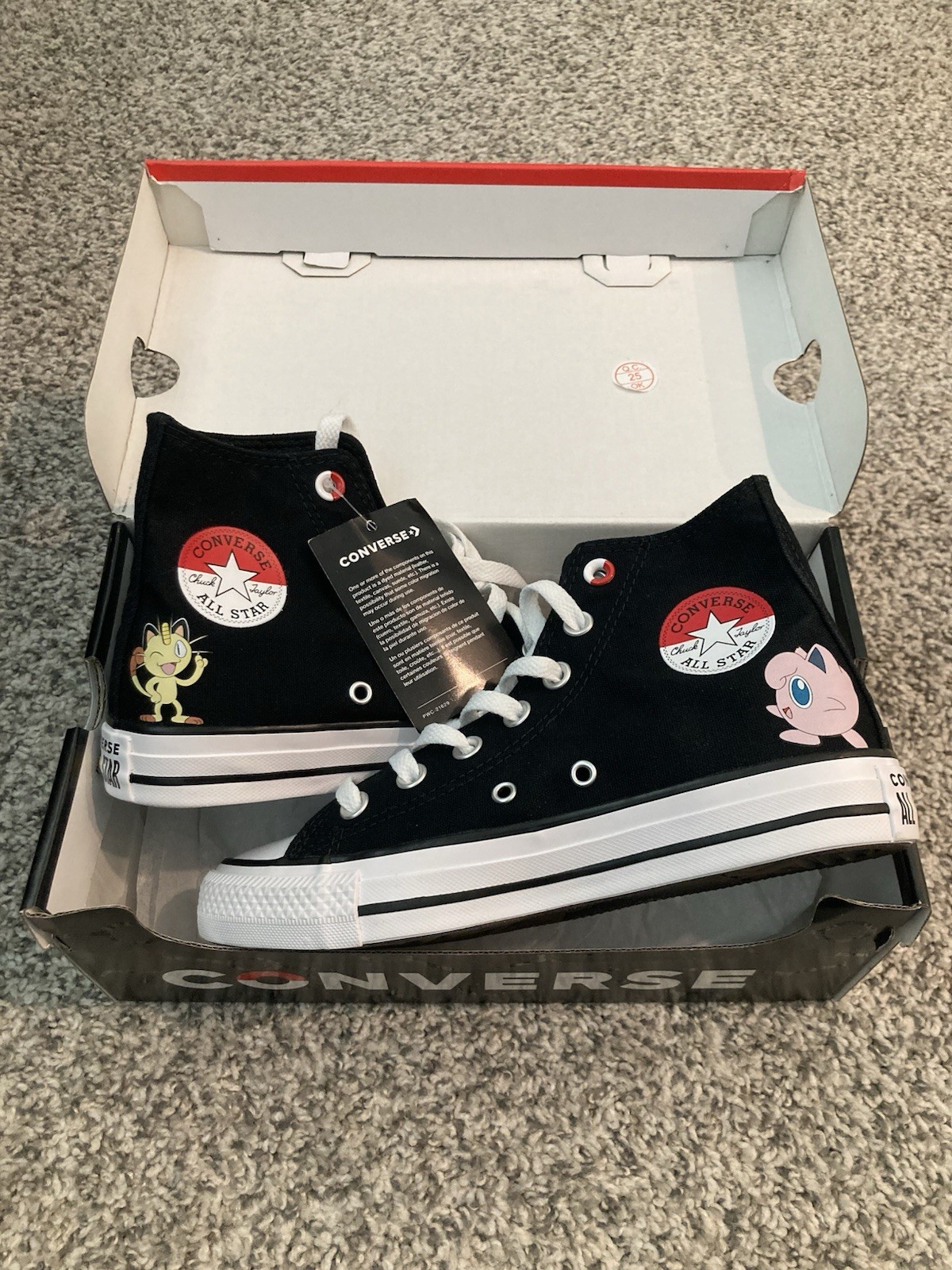 New Pokémon All Star Converse Collaboration Shoes Size 4 Men, Size 6 Women US