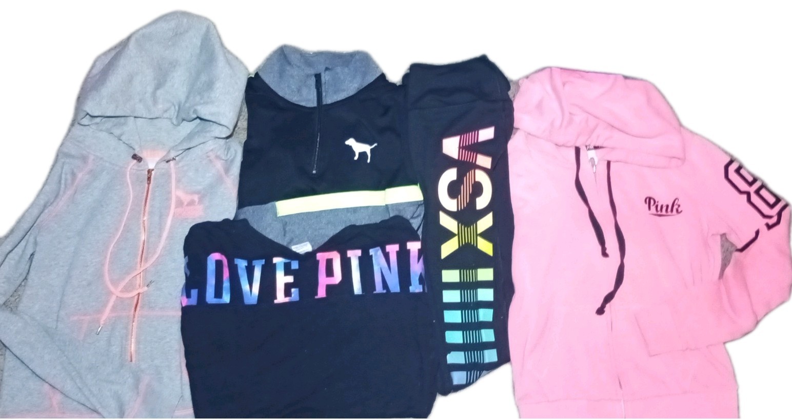 PINK Multi-Colored Bundle 5 items, Small, Medium