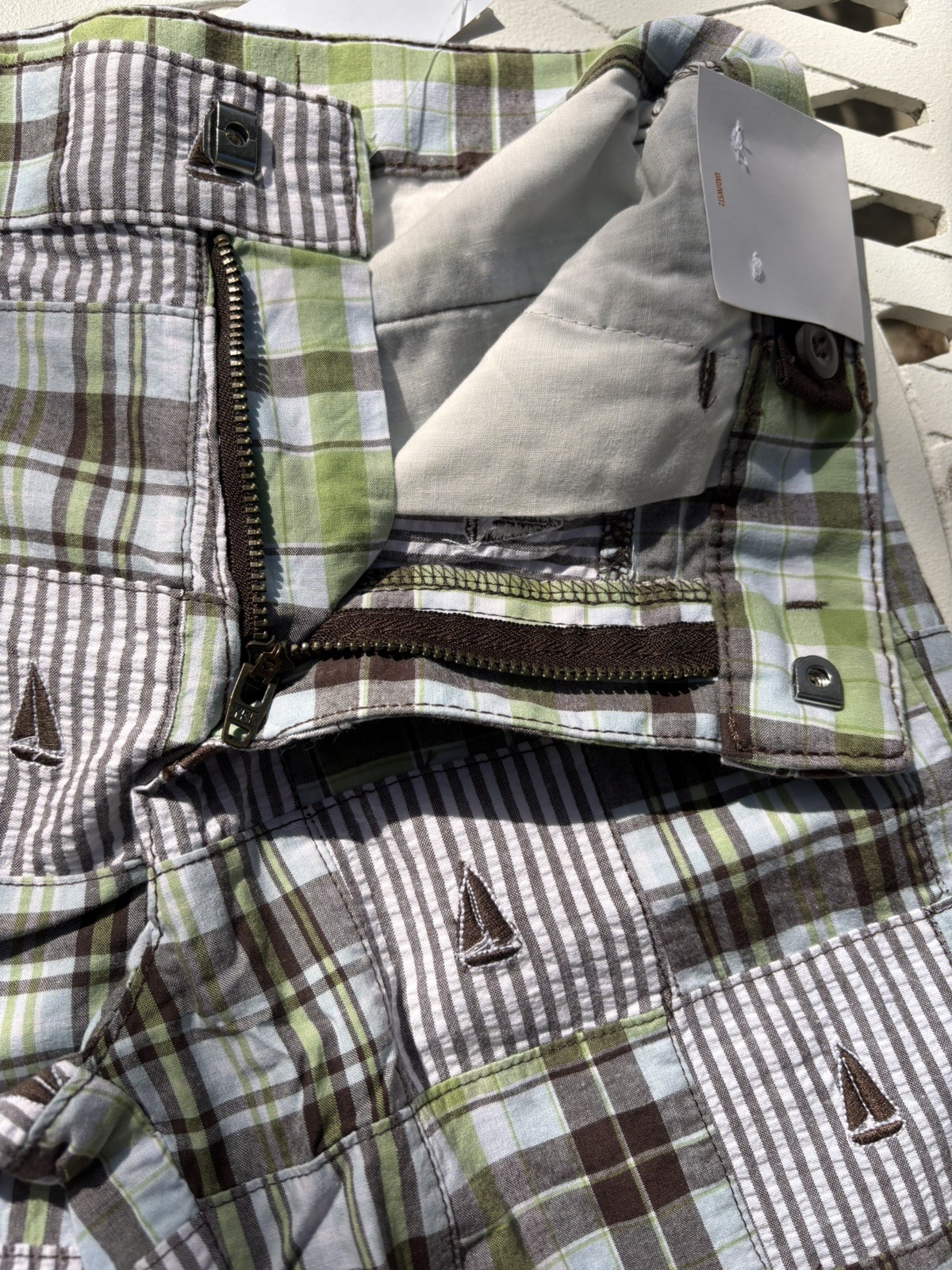 NWT Gymboree Boys Size 6 Summer Set 3pc Plaid Shorts Camp Tank & Zip Line Tee