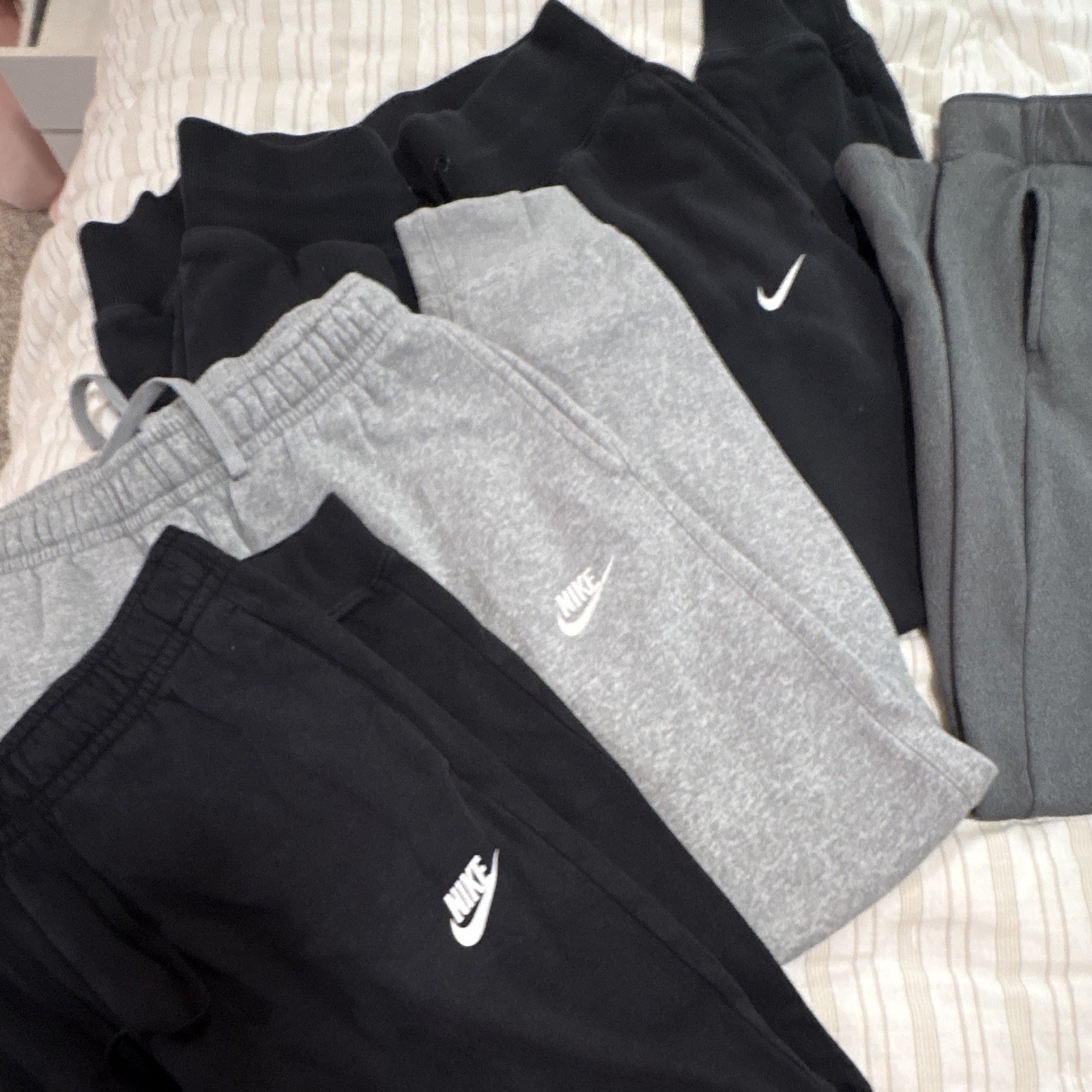Nike Unisex Pants Mixed Lot Solid Black Gray Blue Polyester