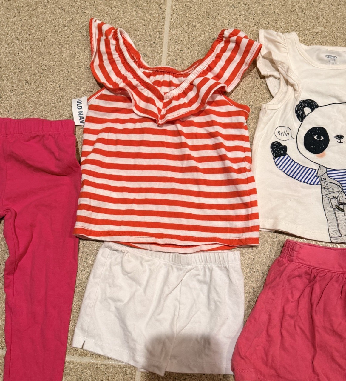 Mixed Lot Of 6 Girl’s Spring/Summer Multi Color Tops And Bottoms size 2T