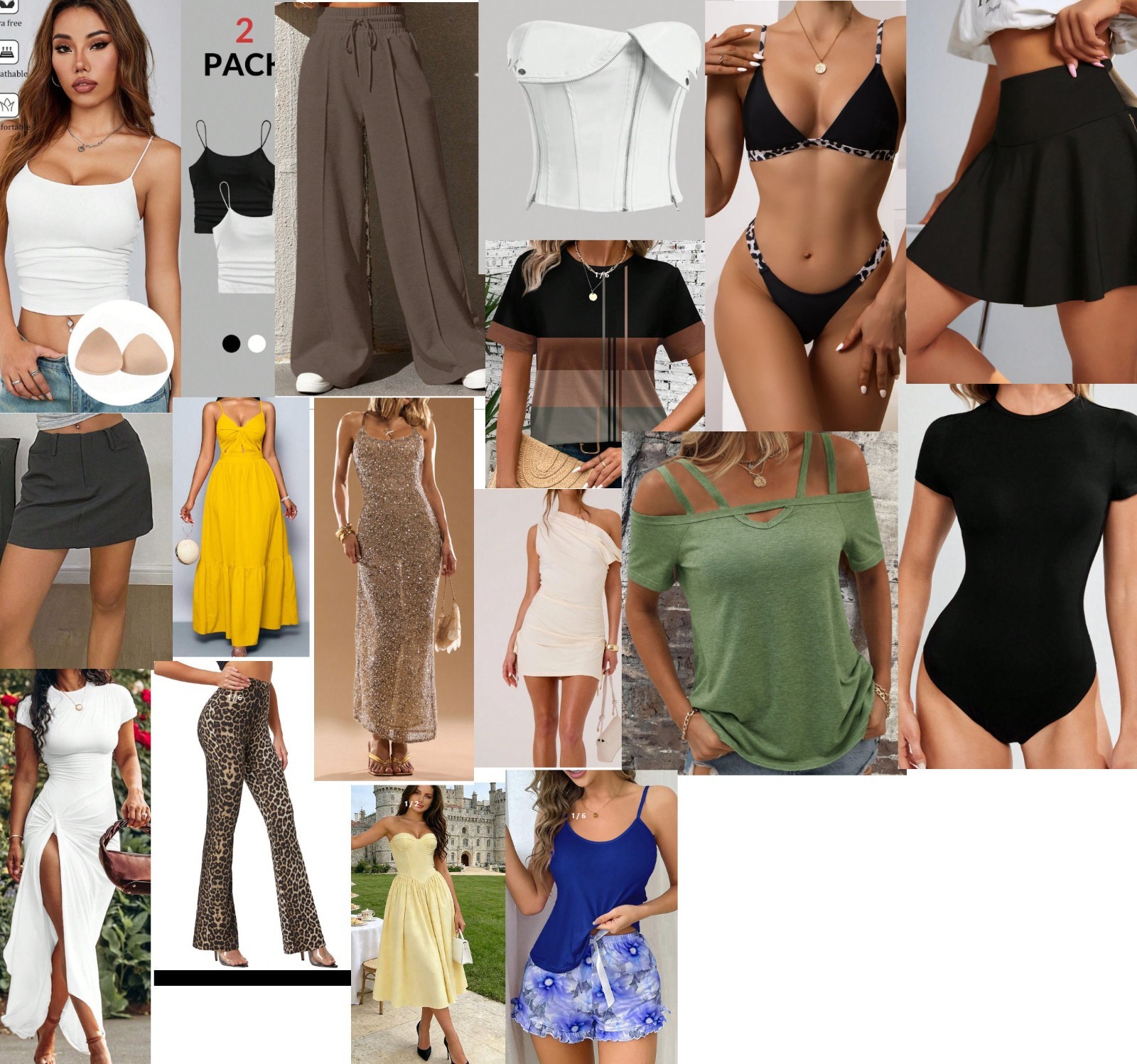 LOT: 20 Pcs Women&rsquo;s Shein Clothing – Mostly Summer – New – Size Large – Lot #2