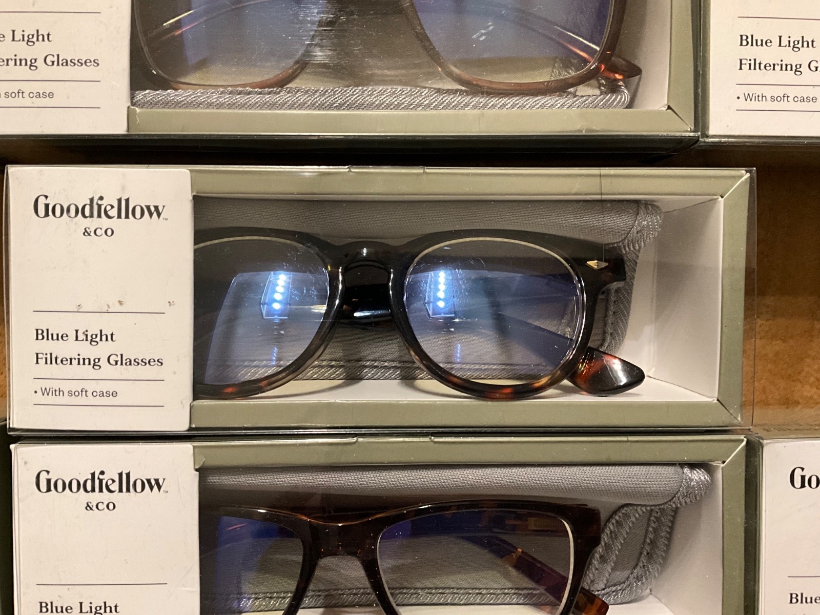 LOT OF 14 GOODFELLOW BLUE LIGHT FILTERING GLASSES MULTIPLE STYLES NIB NON PRE