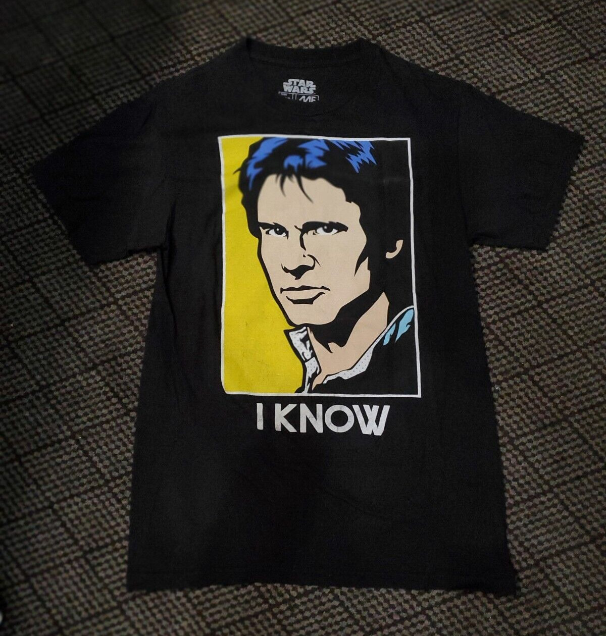 Matching Star Wars Hans and Leia I Love You/I Know Comic Style Shirts Black