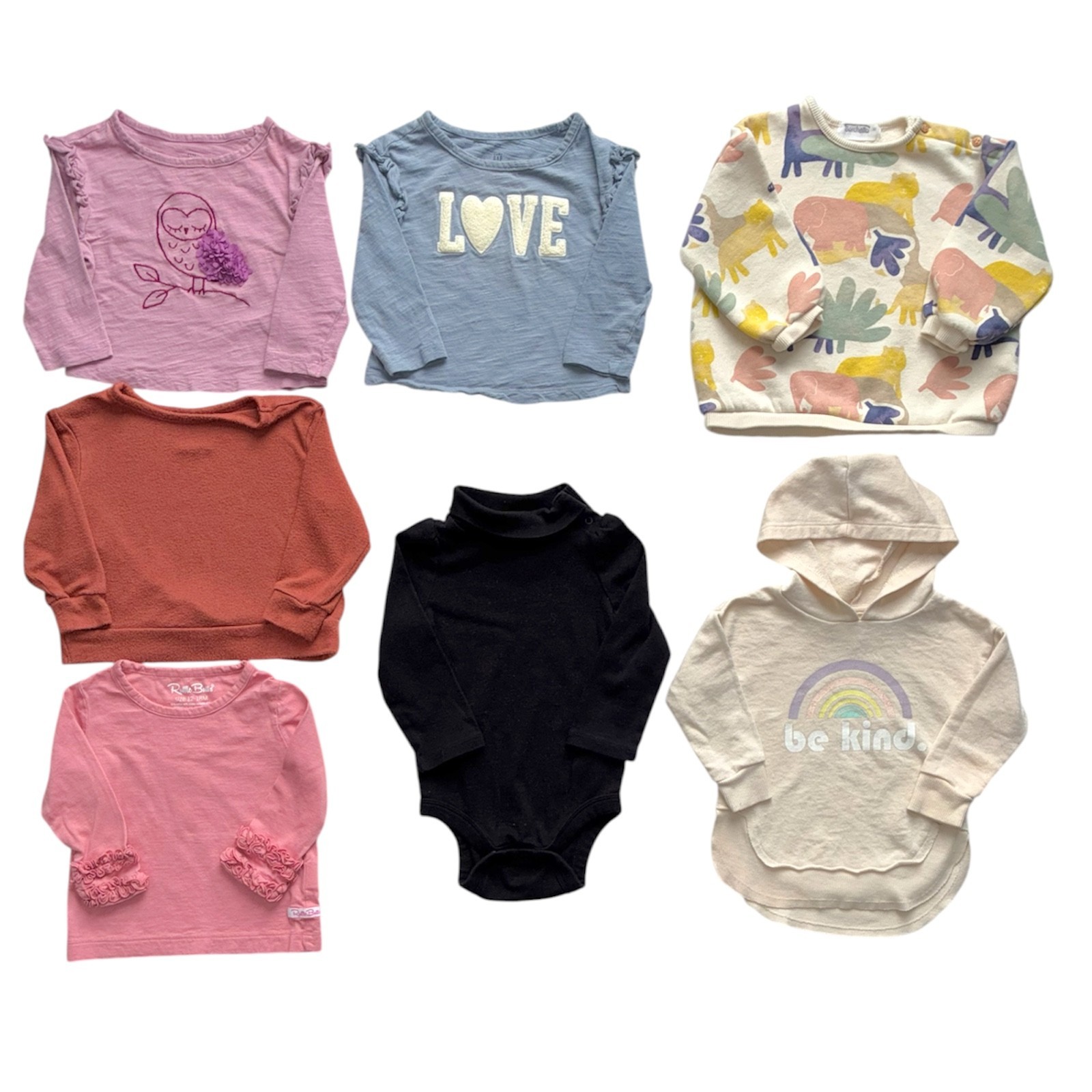 15pc Lot Girls Clothes Fall-Spring T-Shirts Dresses Pants Leggings Sizes 12-18M