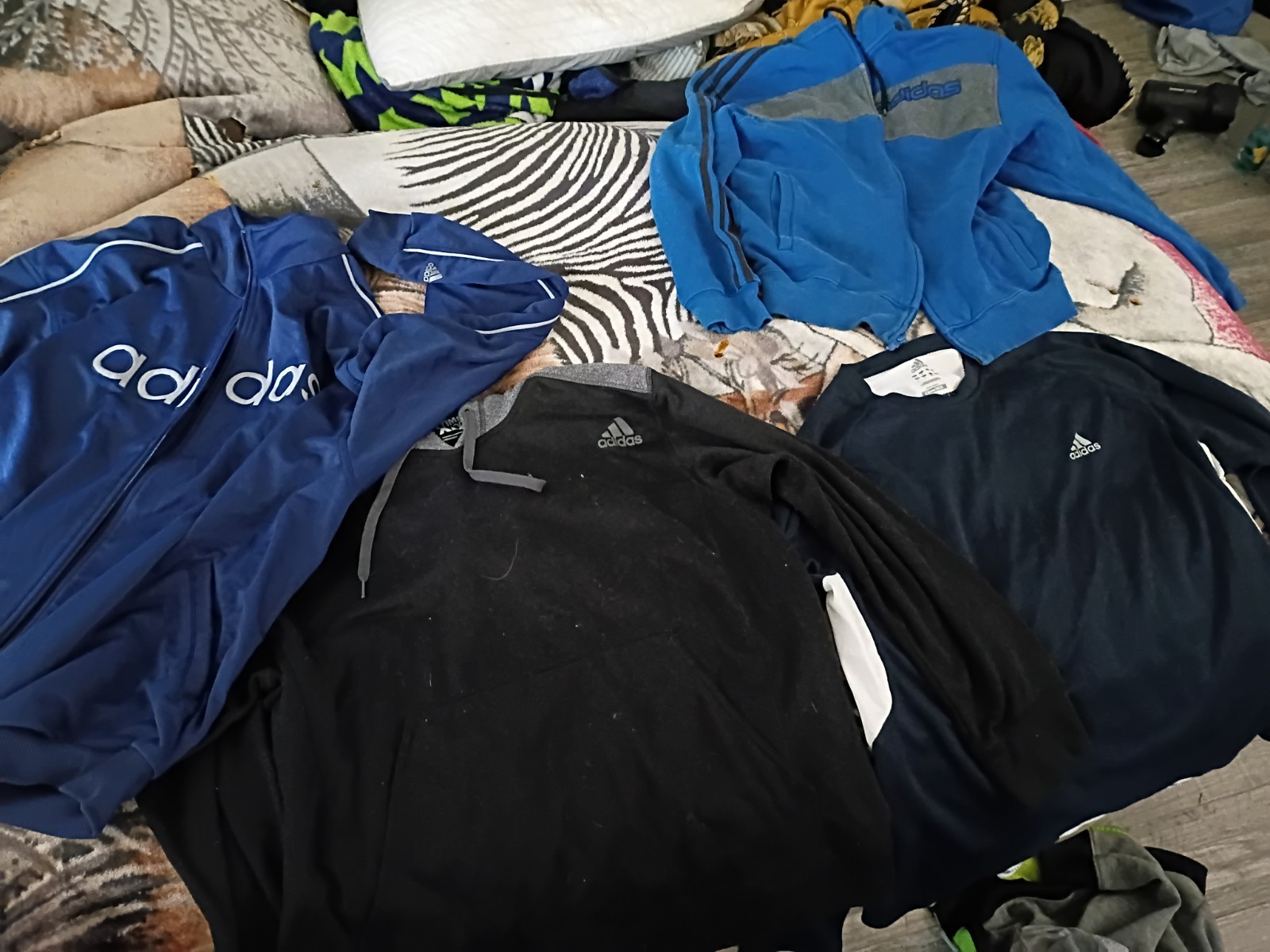 adidas Mixed Activewear Lot Jackets Sweatshirts Tops Black Blue Pink Gray