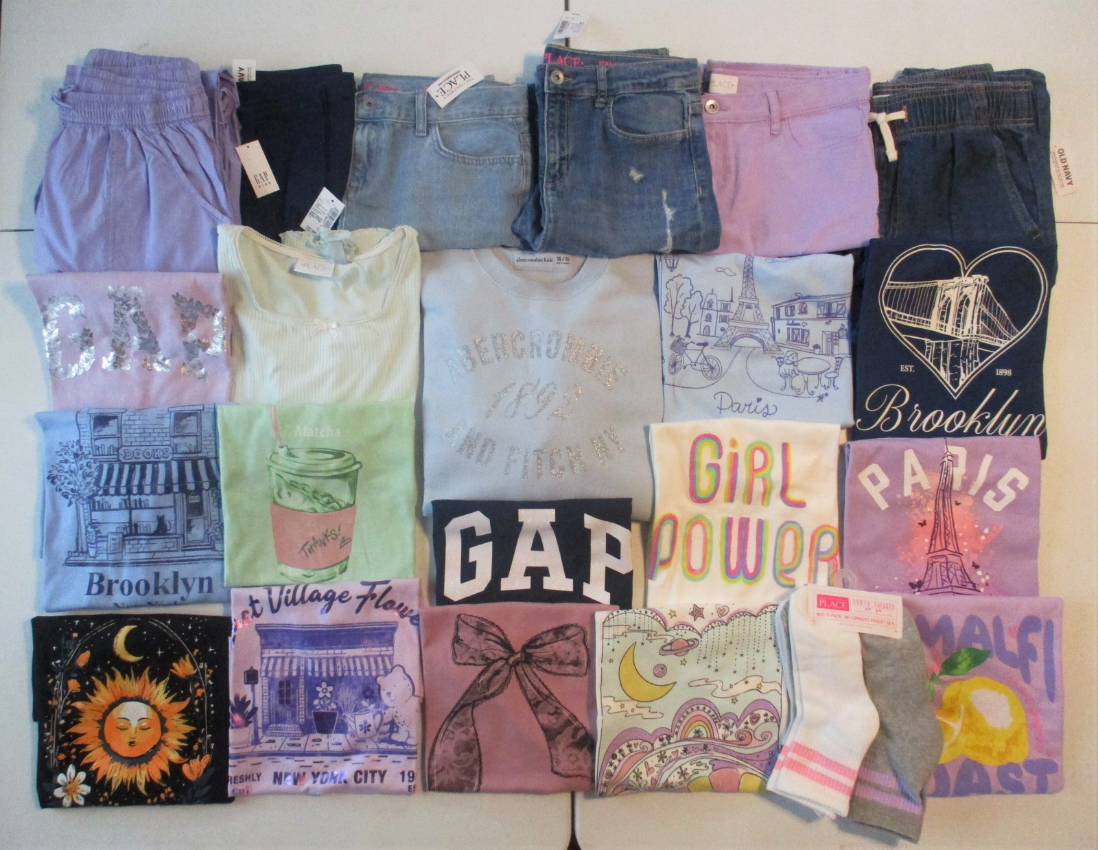 NWT GIRLS SZ 14 14/16 CLOTHES LOT B2 SCHOOL RE$450 TRENDY MIX MATCH OUTFITS LOOK