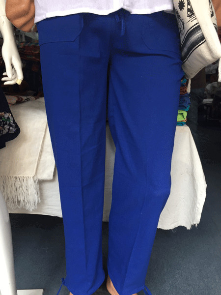 WHOLESALE LOT OF 10 COTTON SOLID COLOR SUMMER PANTS – SIZES S M L XL 3,5V