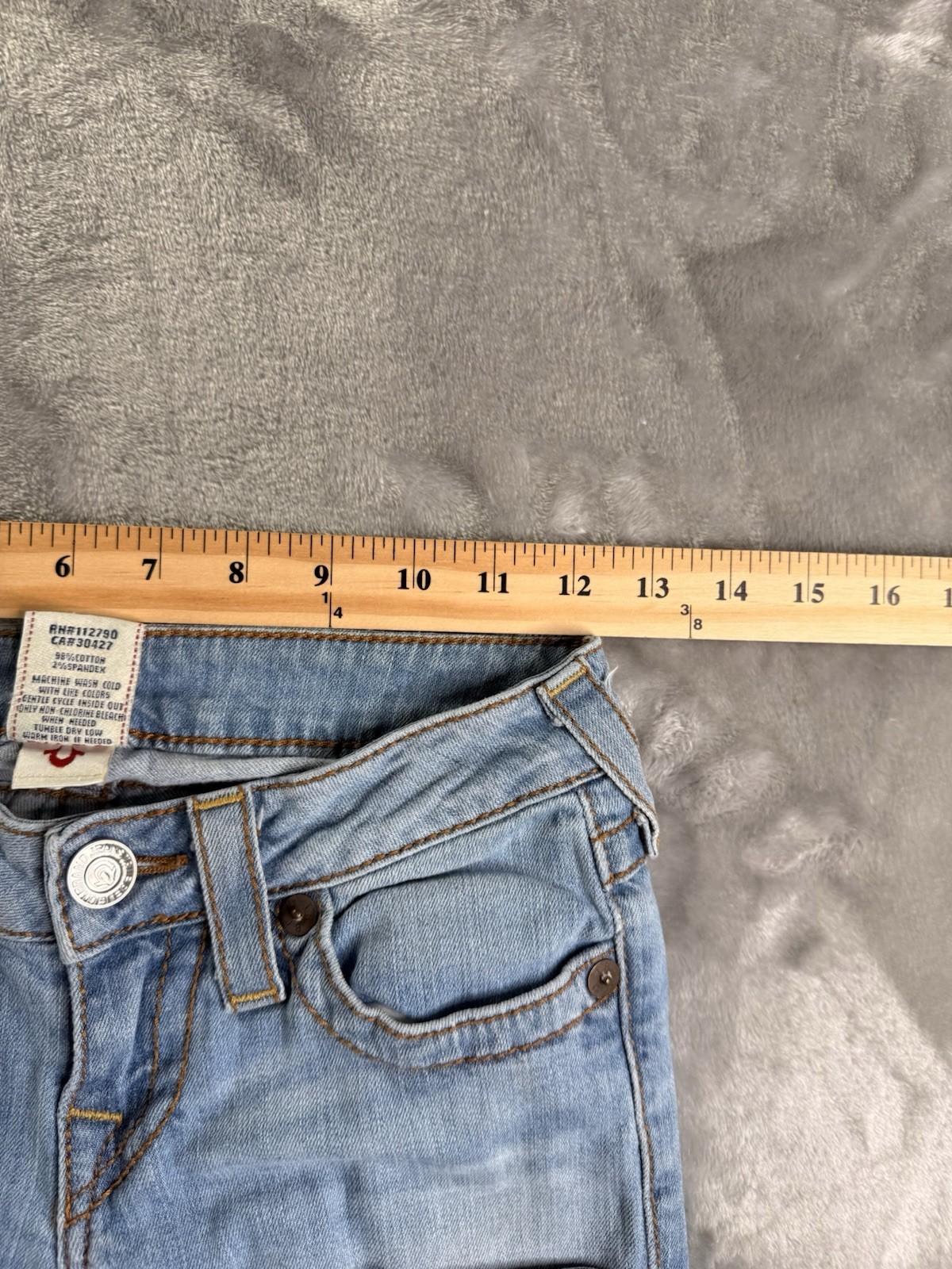 True Religion Women’s Denim Jeans Lot of 4 Blue/Gray Solid Logo Size 24/25
