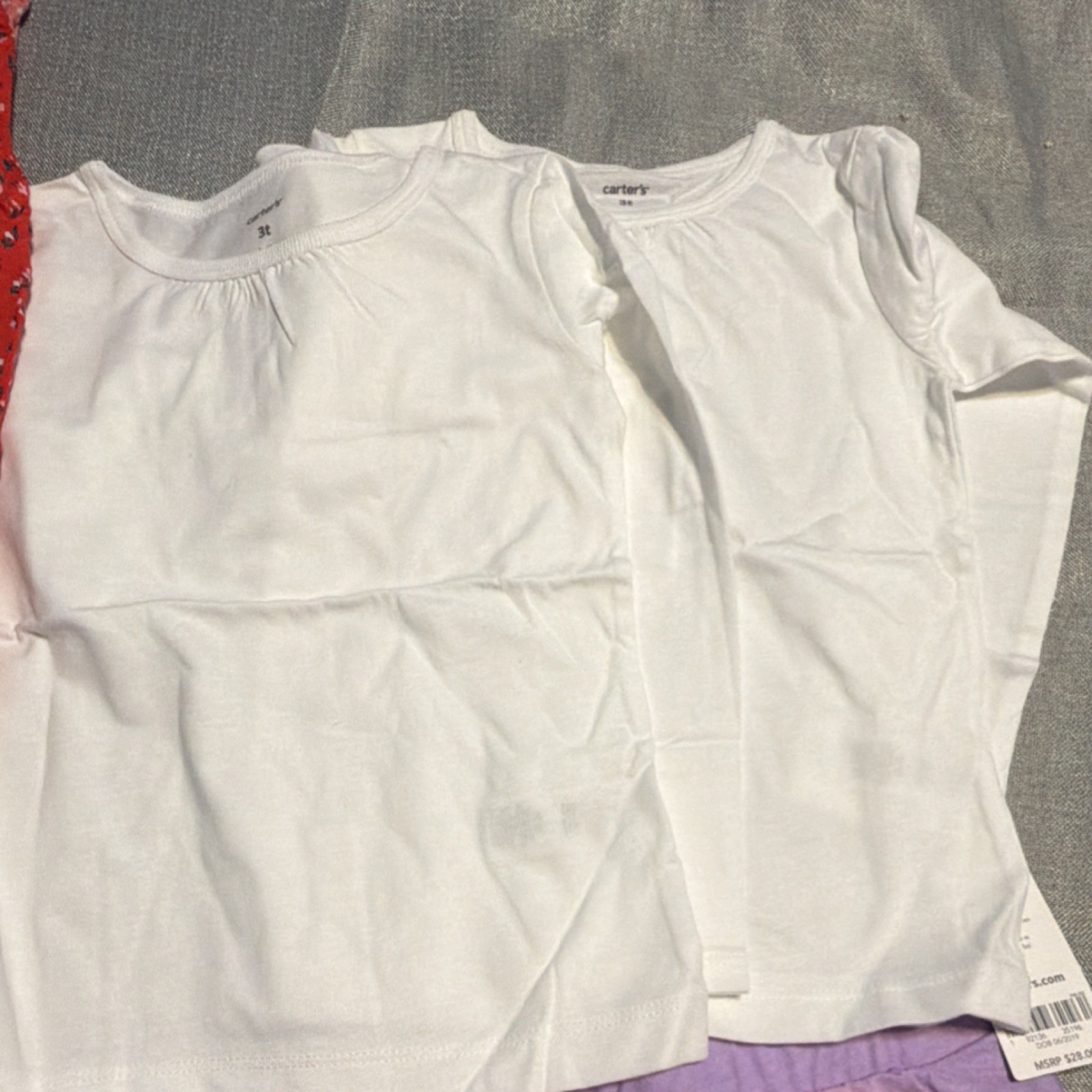 Carter&rsquo;s Toddler Girl 3T Lot Tops Striped Jumpsuit Floral Romper Skort NWT