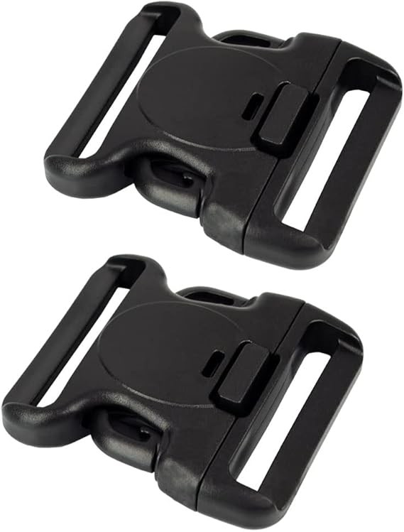 ROCOTACTICAL 2.25&Prime; Tri-Release Buckle Set, Replacement Buckle – 2-Pack, Black