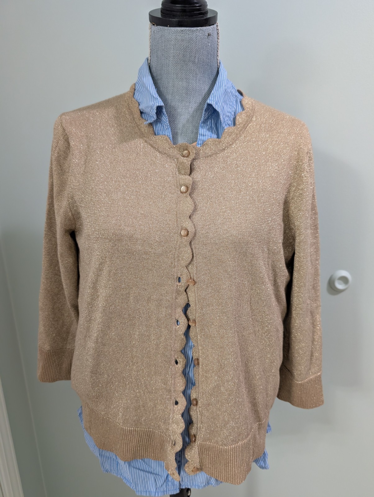 5 Piece Work Office Blouses Shirts Cardigans Large Women Banana Republic Talbots