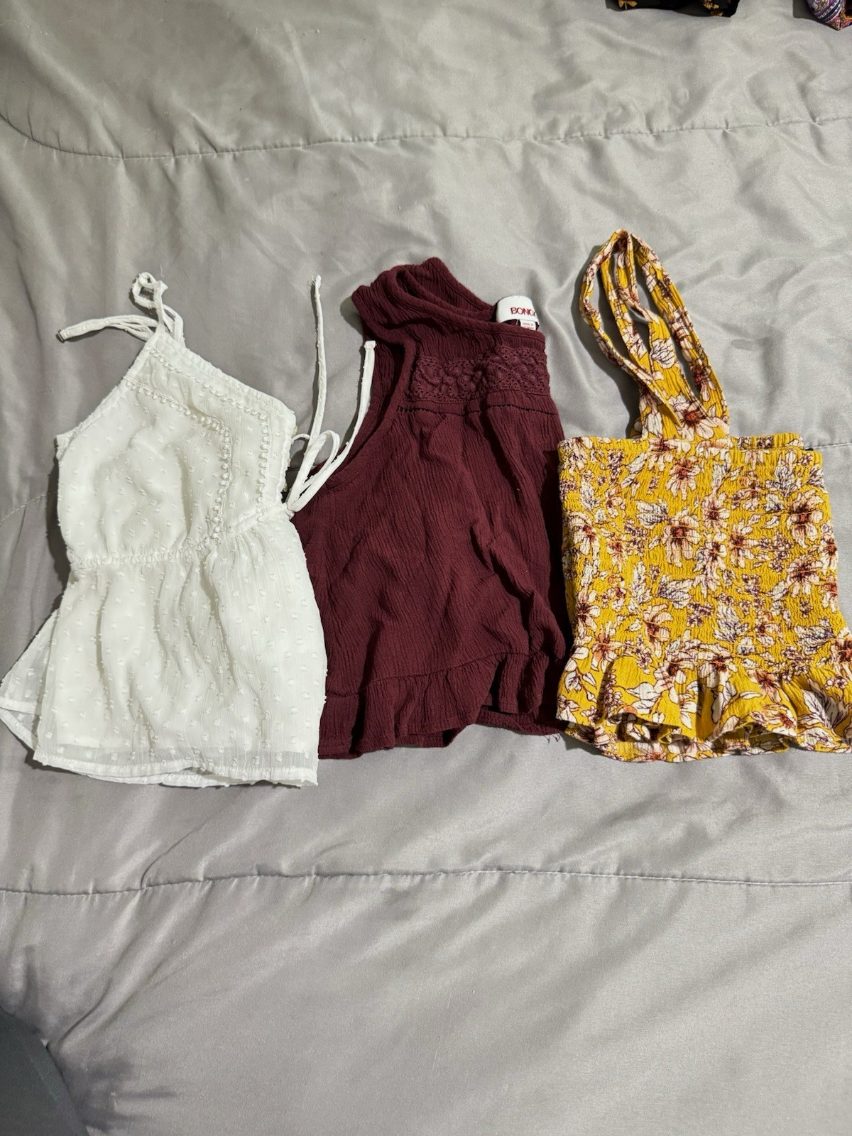 Abercrombie & Fitch American Eagle Bongo Women XS/S 3-Top Lot Cotton Floral