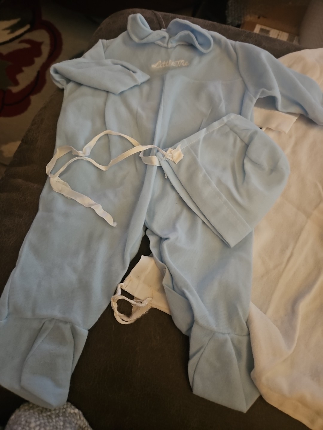 Baby Boy Vintage Clothing Lot of 7 Apx Newborn To 9 Months Rompers Pajamas +