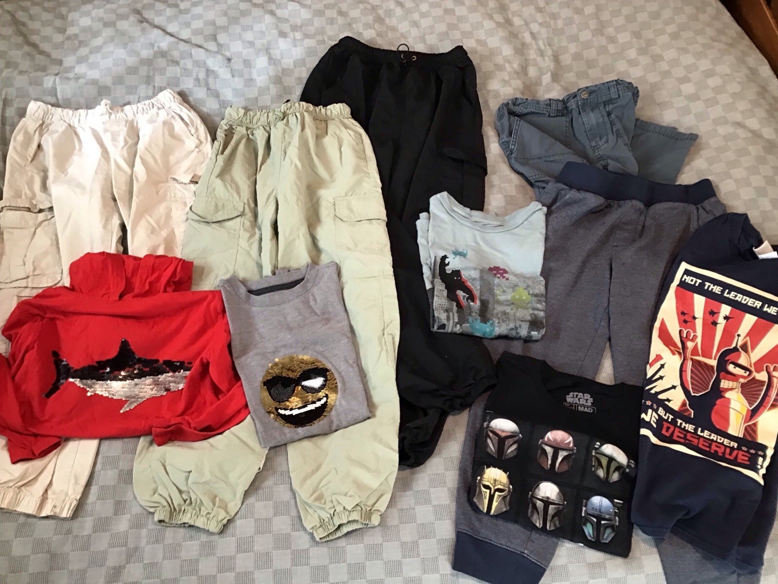 Lot of Boys Clothes Size 8-10-12 Gap, Star Wars, Art Class Shirts & Pants 11 Pcs