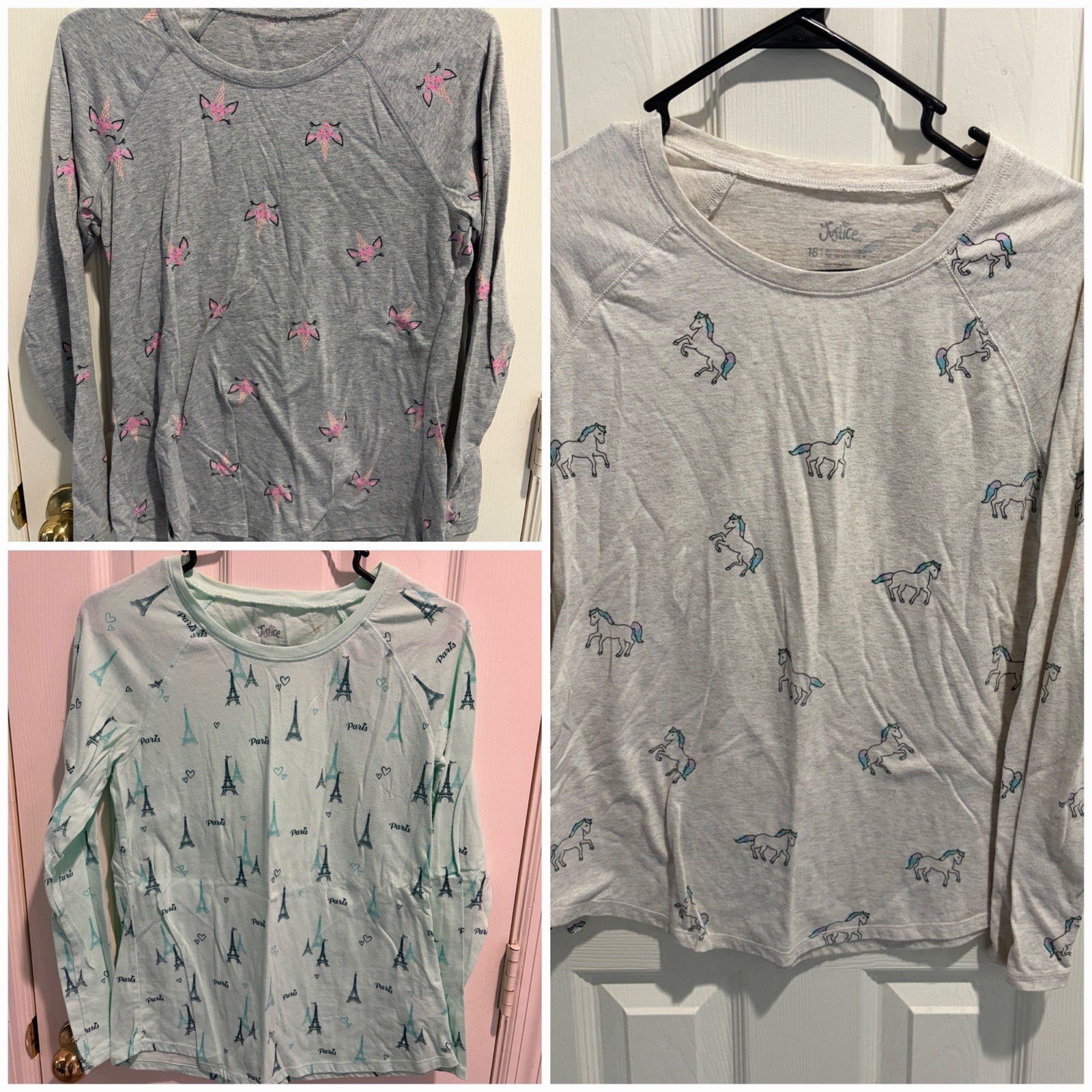 Justice & Ralph Lauren Baby Girl XL Lot Unicorn Graphic Tops & Leggings