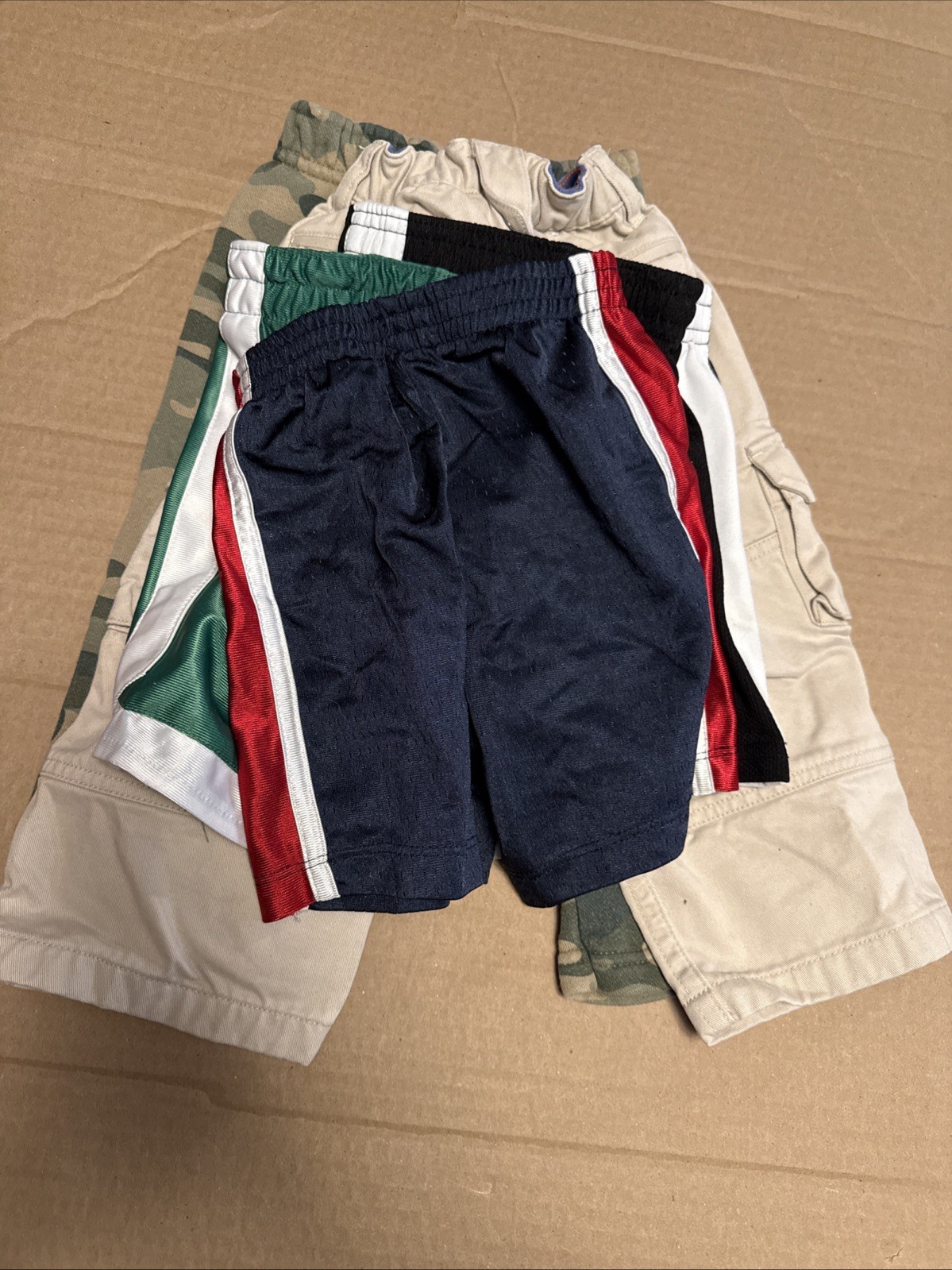 Baby Boys Sz 18 Month Lot Of 2 Pants & 3 Pairs Of Shorts Mix N Match- H