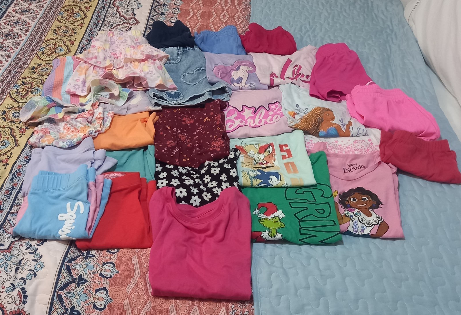 Lot Of 27 Girls Clothes Different Size, Mix Brands. Size 4/5,5/6, 6/6x, 6/7 ,7/8