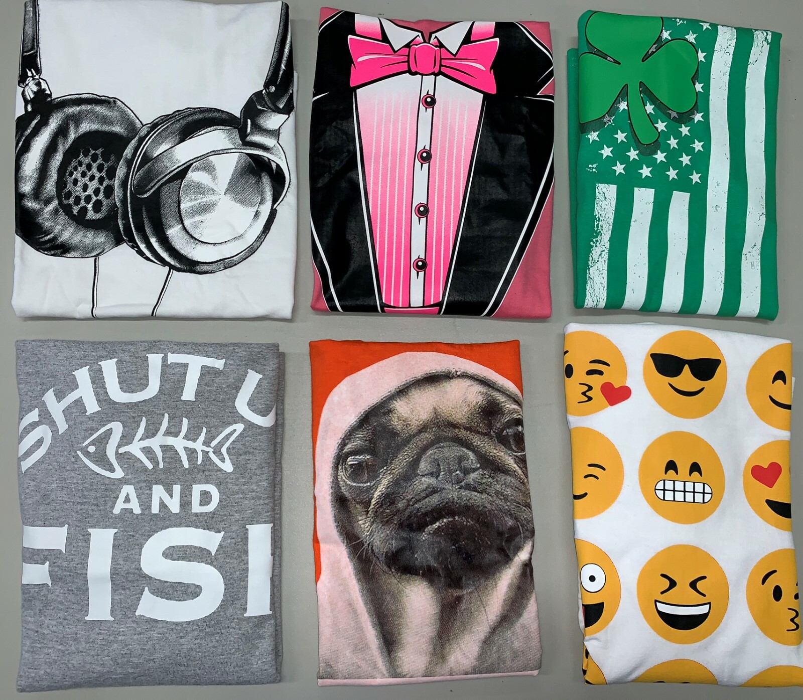 Bulk Graphic T-shirt, Tank Tops, Sweatshirts Lots Wholesale Random Design Theme