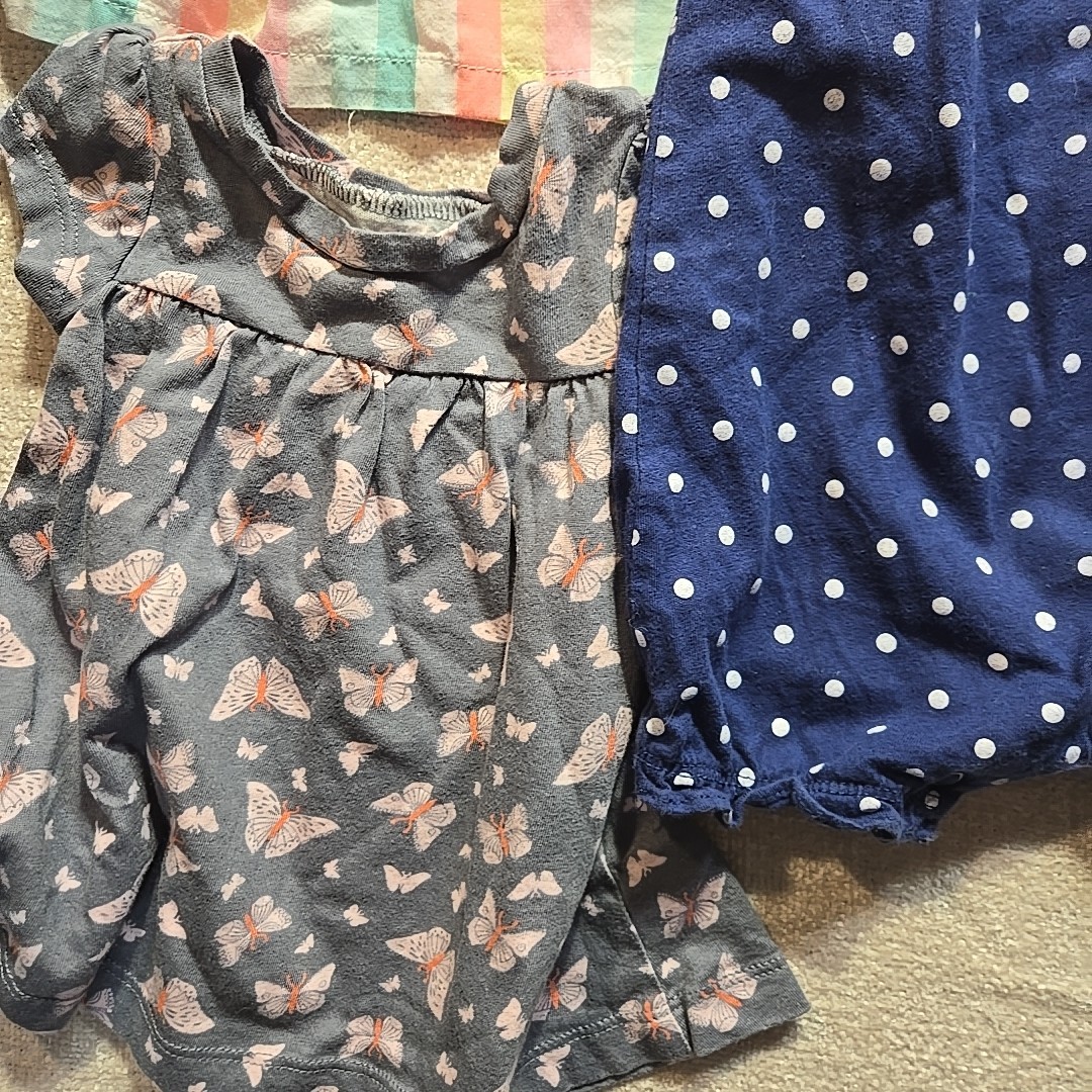 13PC Lot Of Girls Clothes 0-3 Months Various Brands