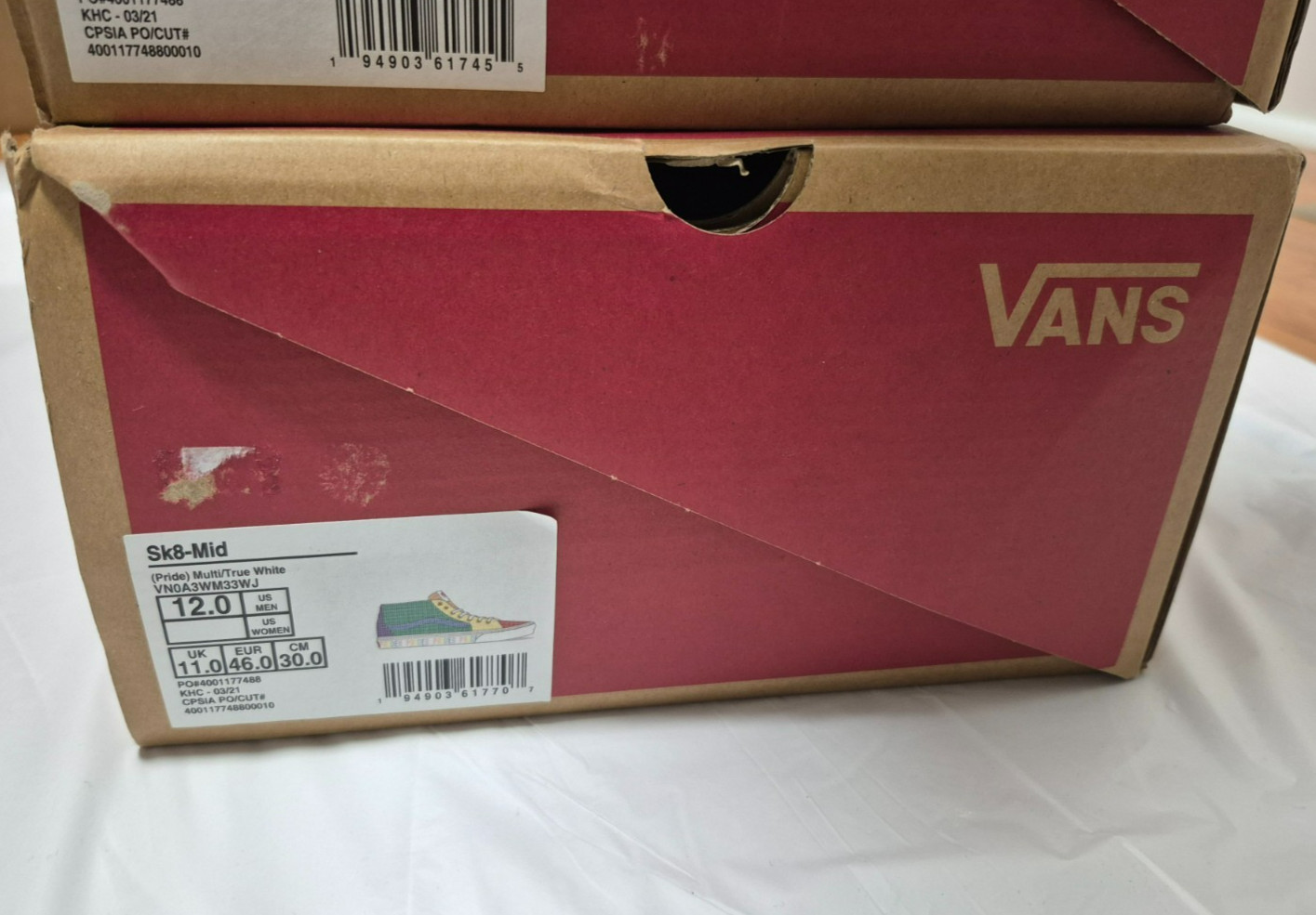 Bulk Vans Classic Slip On and Sk-8 Mid PRIDE Multi-Color Rainbow Mens Shoes