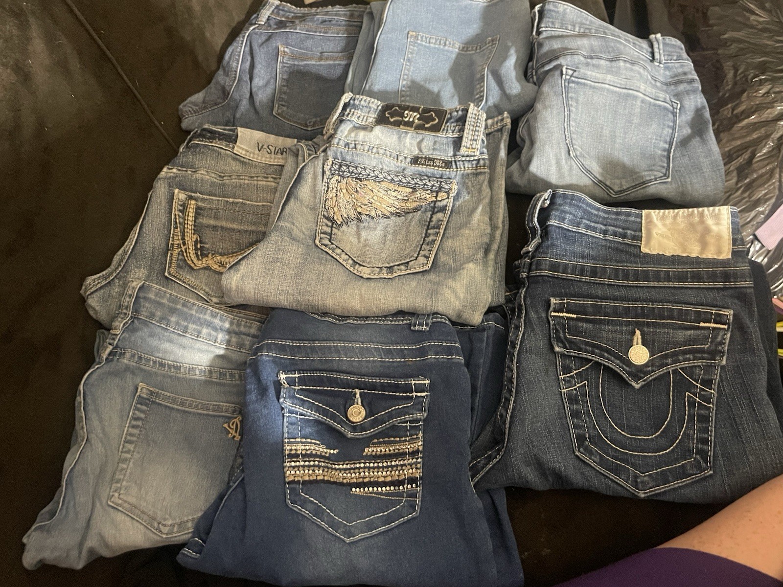 True Religion & Vanilla Star Baby Girl Miss me women’s Jeans lot