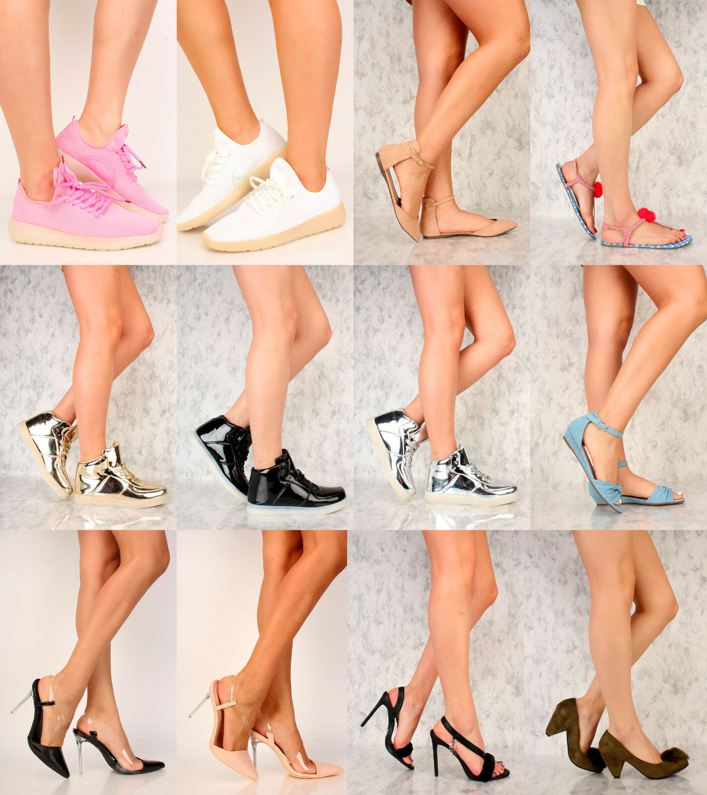 Lot 50 Pairs Wholesale Mix Women Shoes Heels Pumps Sandals Earrings 6 7 8 9 10