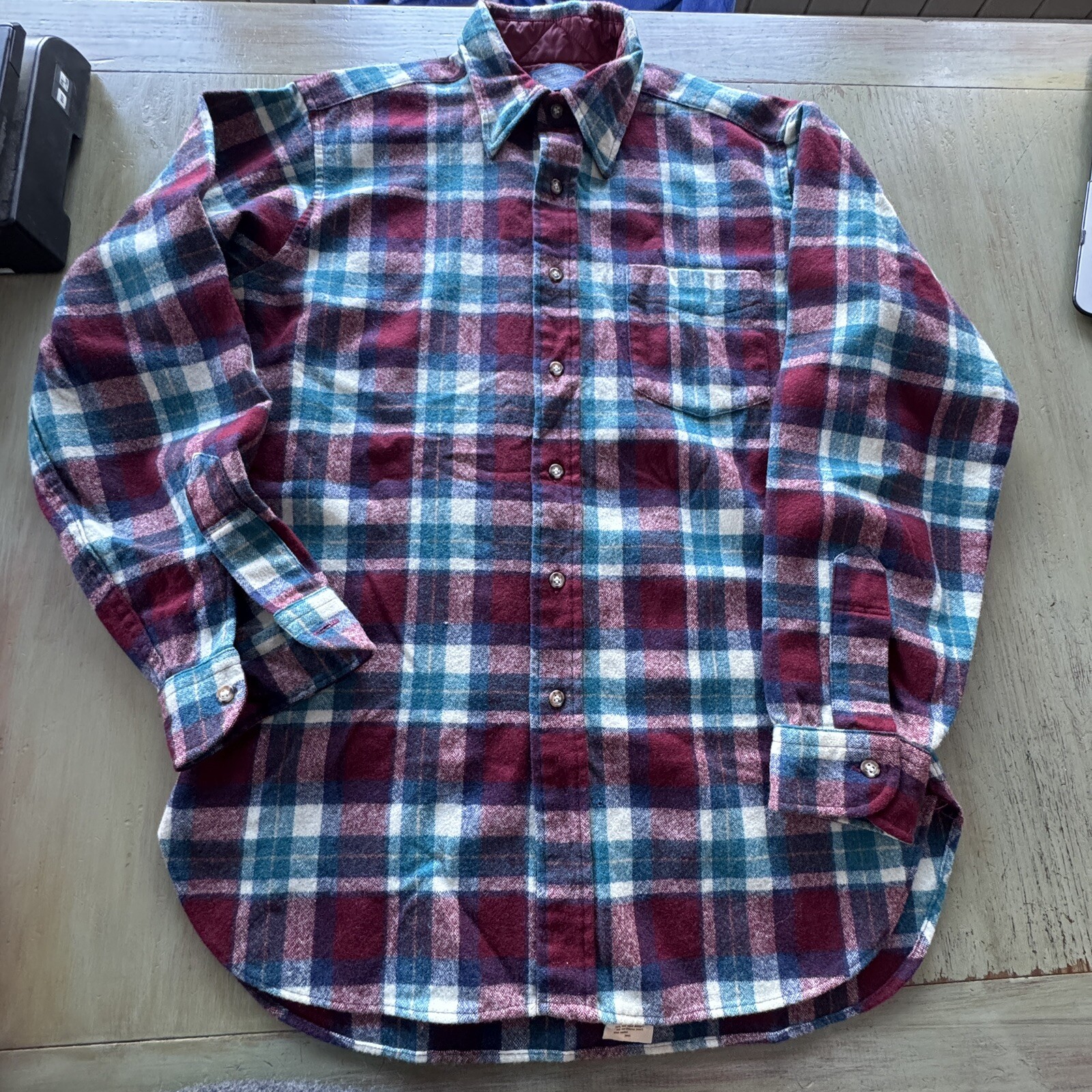 Vintage Pendleton Wool 3 Shirts Scarf Vest Repair or Reuse Tartan Plaid Solid