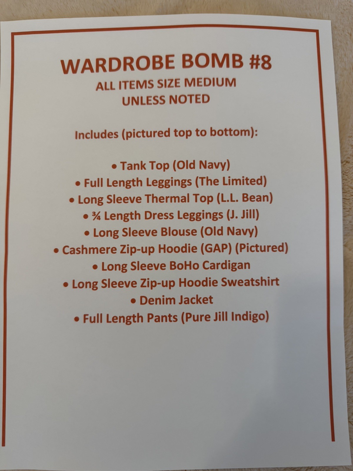 WARDROBE BOMB #8- 10pc – Wm M – J. Jill Clothing Lots Curated to Compliment YOU