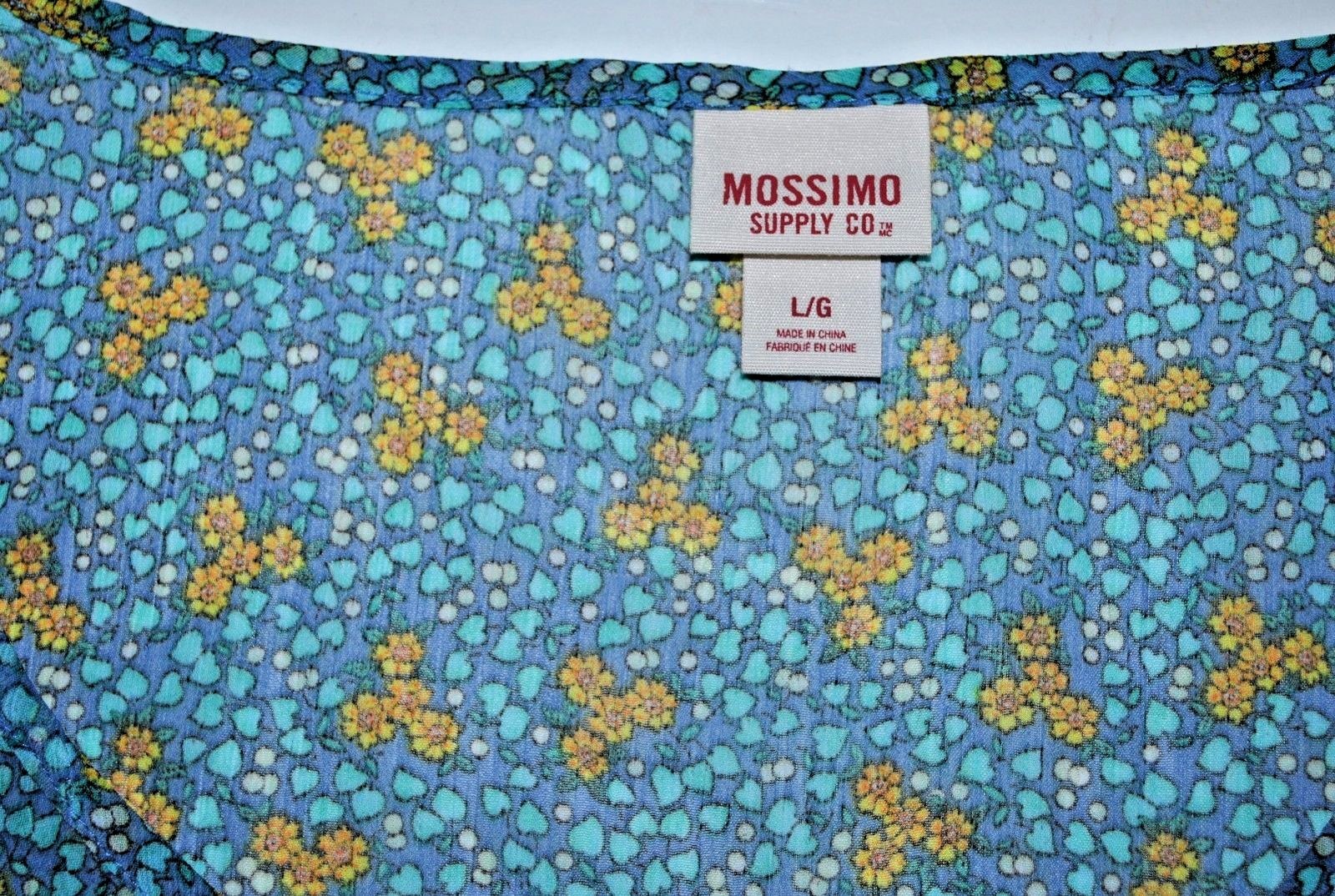 2 Piece Lot MOSSIMO Chiffon Blouse & OLD NAVY V-Neck Cotton T-Shirt w/ Tag Large
