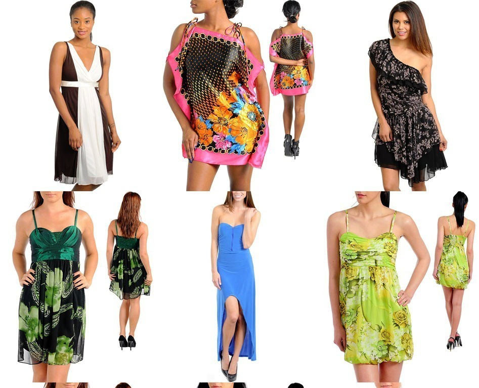 Lot 10 Pcs Wholesale Mixed Women Party Dresses Top Bottoms Formal Clothing L