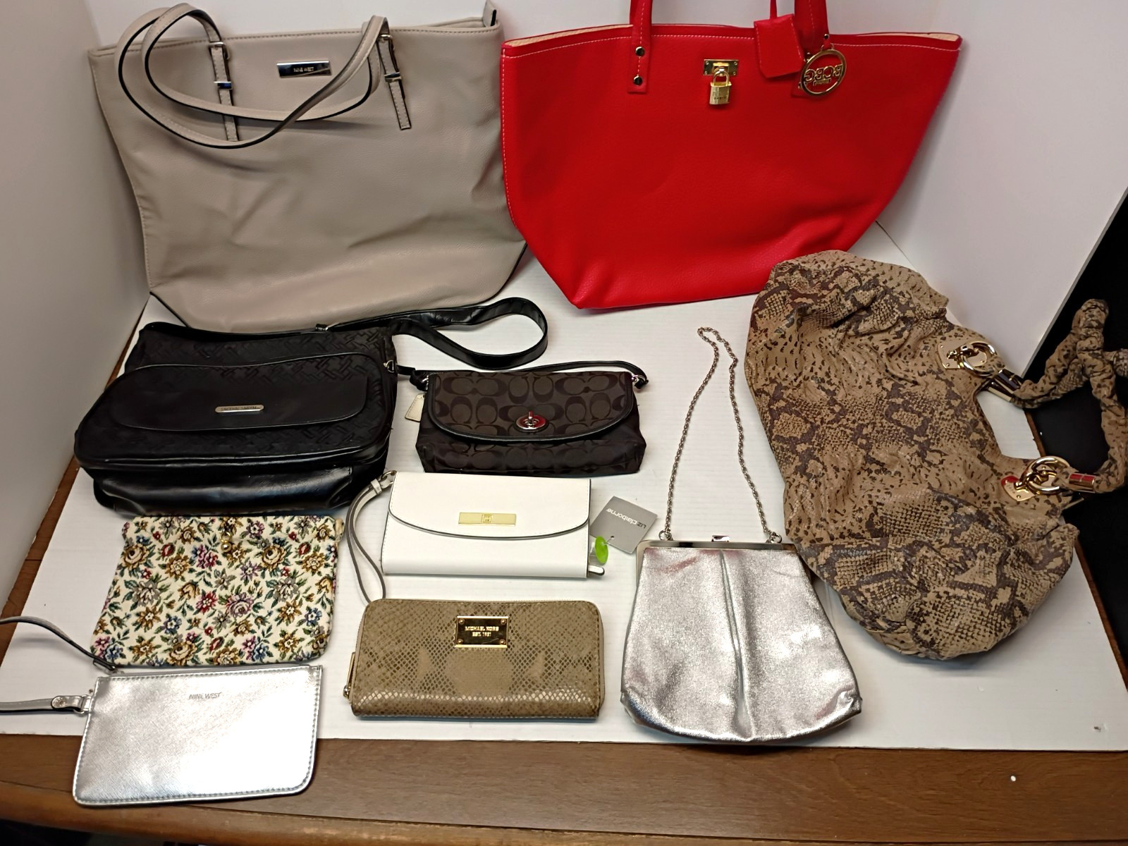 Coach, Michael Kors, BCBG Paris, Liz Claiborne Mixed Handbag Lot, Logo