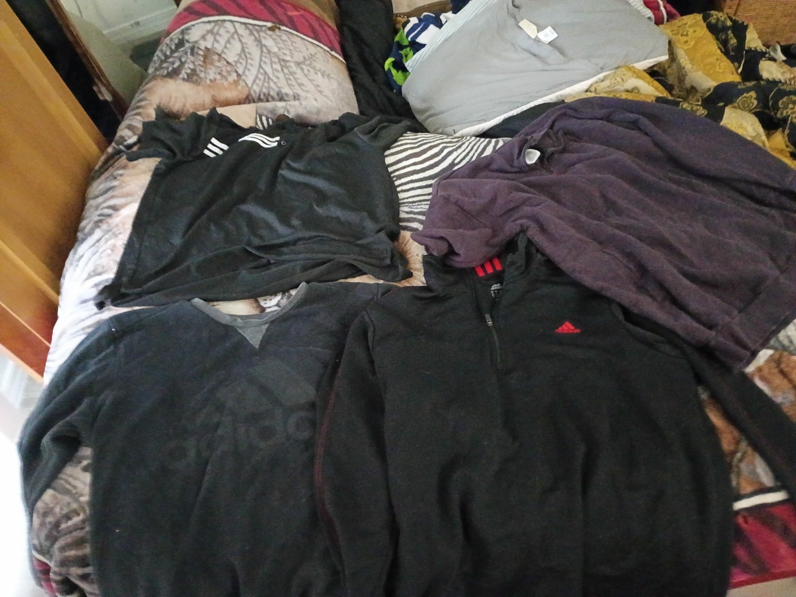 adidas Mixed Activewear Lot Jackets Sweatshirts Tops Black Blue Pink Gray