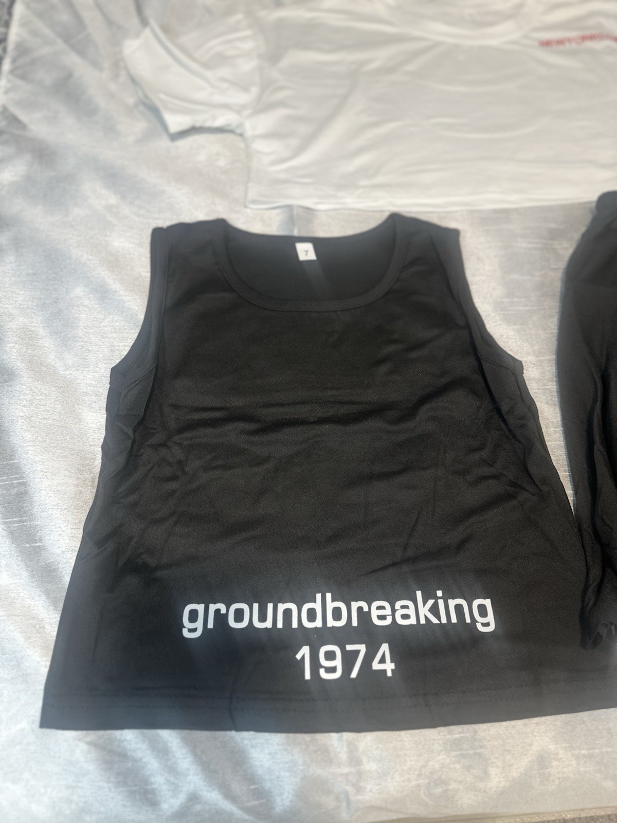 Baby Girl Clothing Lot Size 7: Black Skirt, Black Tank Top, White T-Shirt