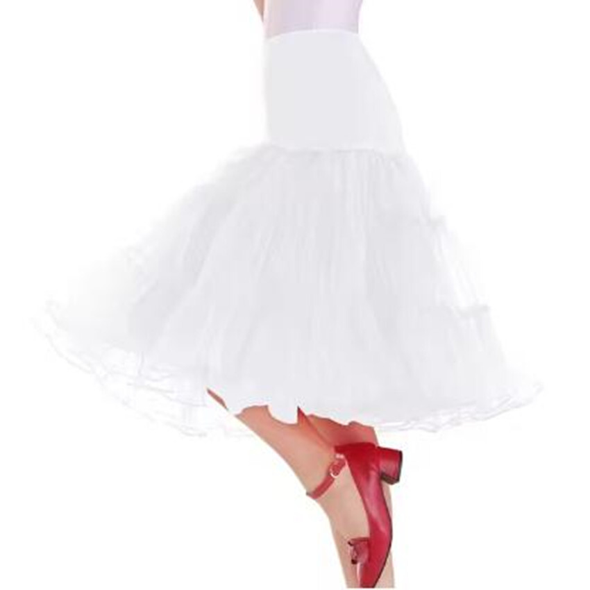 50s 65cm Rockabilly Long Petticoat Tulle Costume Underskirt Red Pink White Black