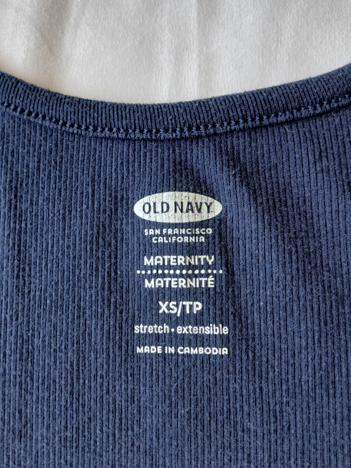 Old Navy Maternity Ribbed Knit Tank Tops Lot of 2 Size XS Navy & Gray Solid