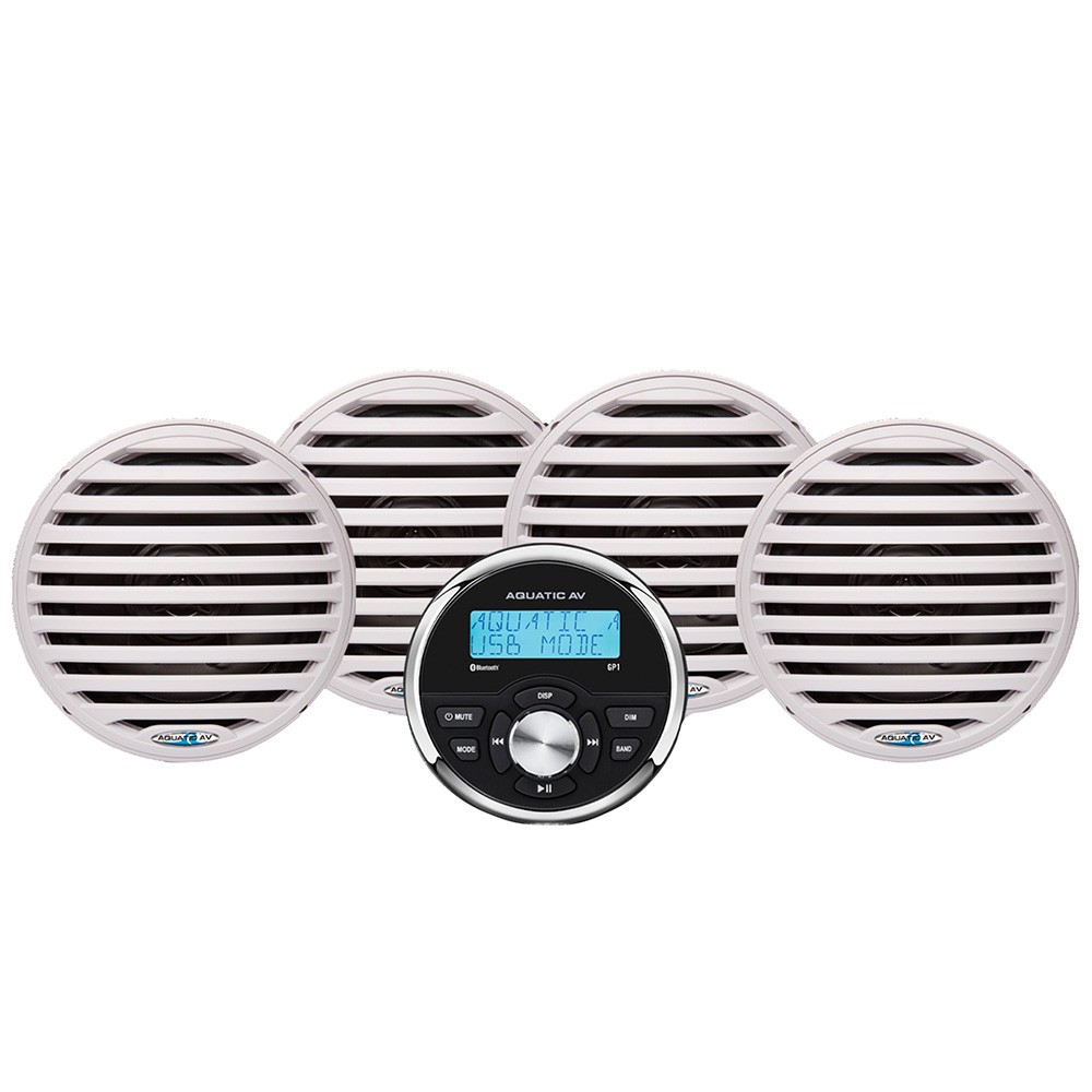 Aquatic AV Economy Gauge Stereo/Speakers Kit – White [EG200]
