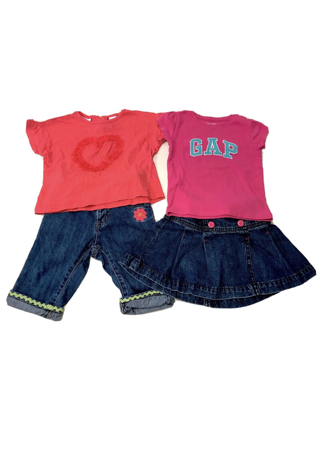 Girls Size 18-24M Mixed Brands 14 Piece Clothing Lot Old Navy OshKosh Baby Gap