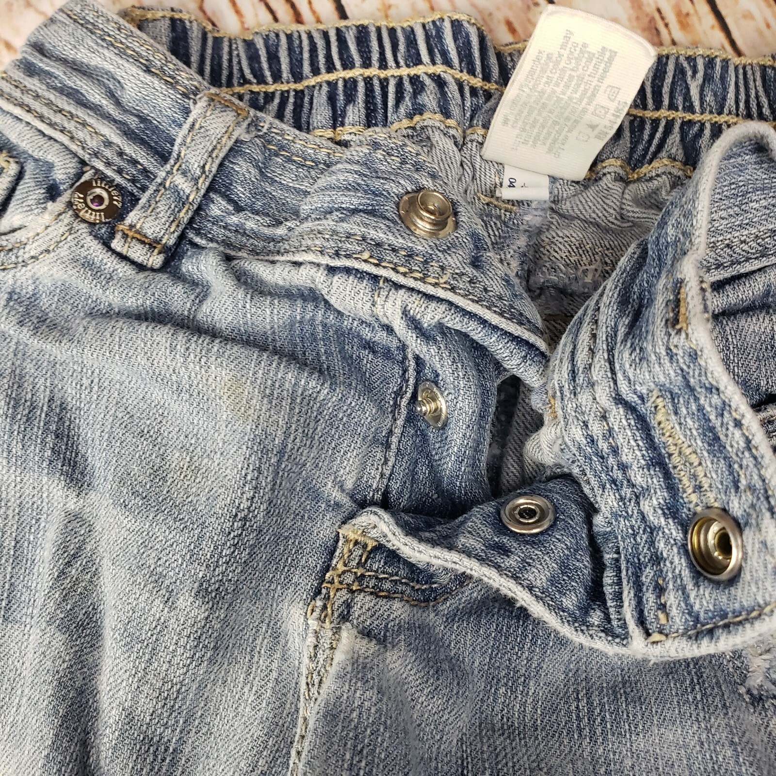Little 77 Baby Clothes 6 months 6-9 Lot Of 3 distressed jeans orange rock roll