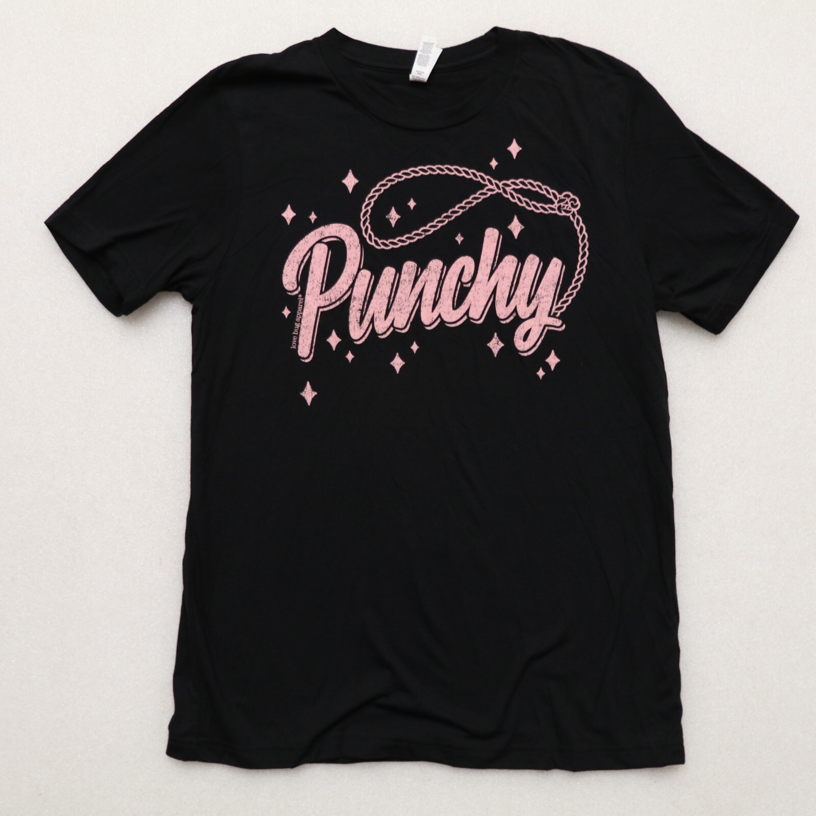 RESALE LOT 10 WOMEN&rsquo;S T-SHIRTS « PUNCHY » BELLA + CANVAS BLACK/PINK S,M,L,XL,2XL