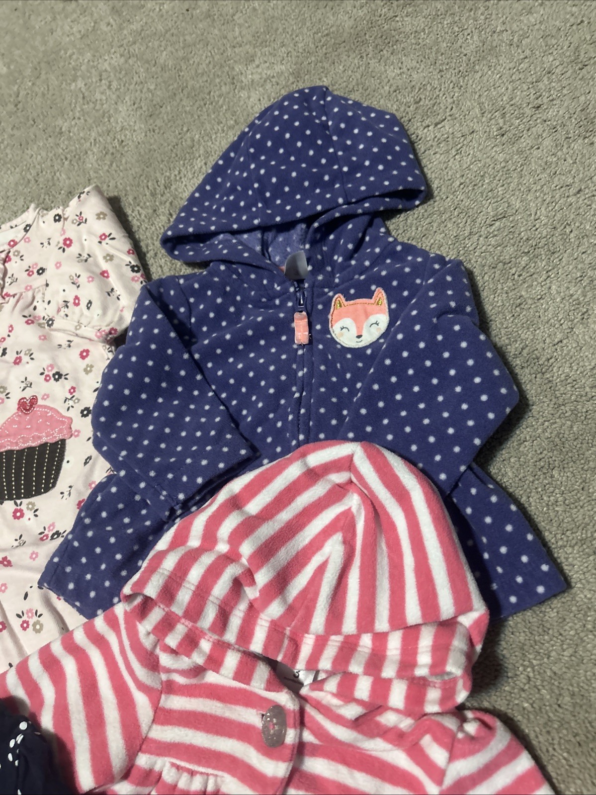 Baby Infant 3M Months Girls Colorful Clothes Lot Set Hearts Pink Winter Cute