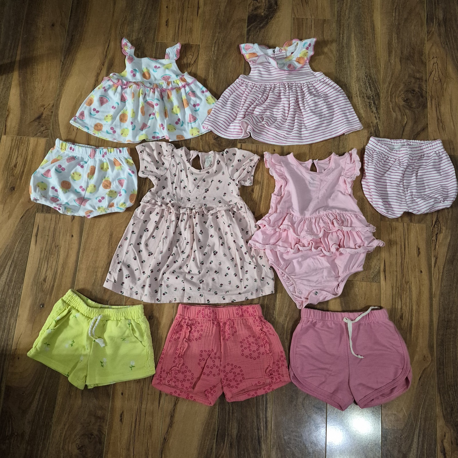 H&M, Little Me, Mini & Myles, Baby Girl 12M 9pc Bundle