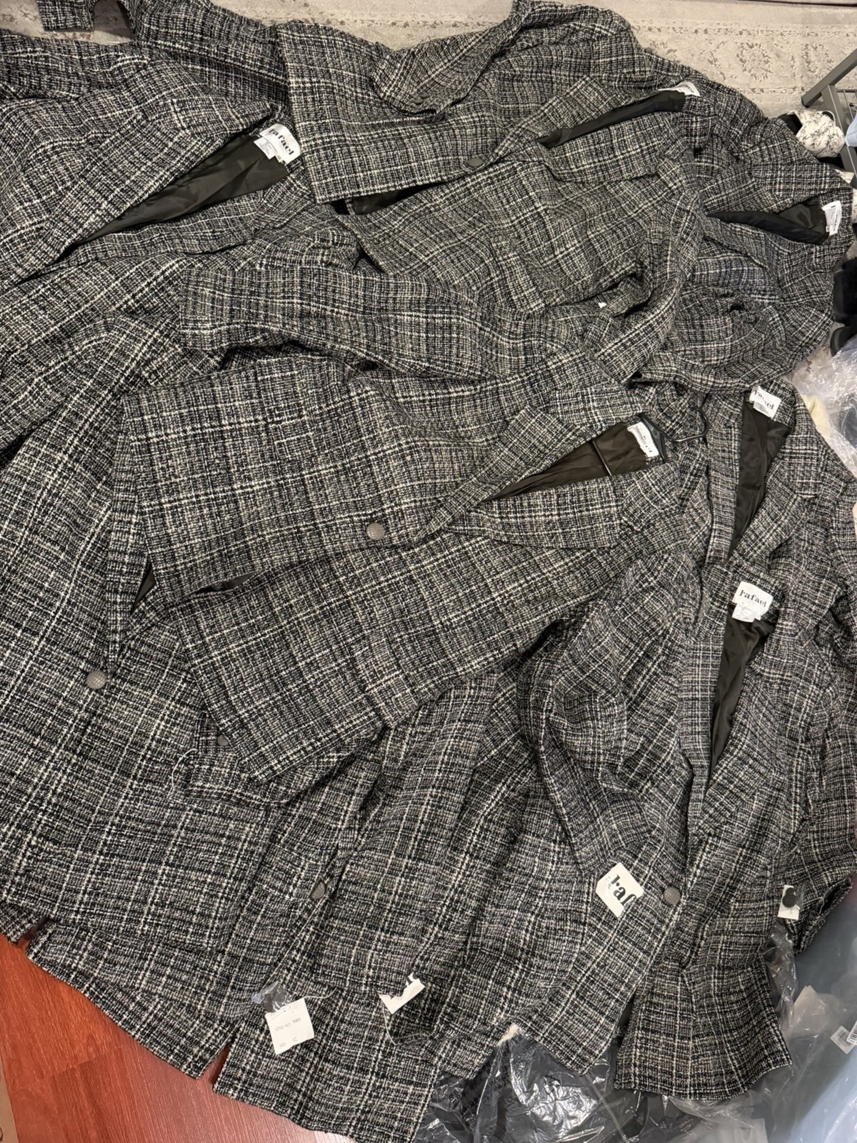 rafact Plaid Blazers Bulk Women Adult Black White Pattern Multiple Pieces