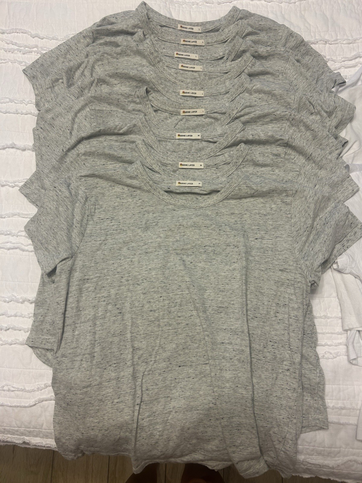 Marine Layer Trie and True CrewWomen’s Lot Solid Gray/White XS/L