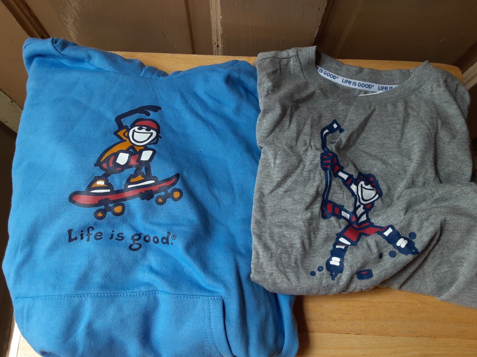 Life Is Good Boys Long Sleeve T-Shirt & Hoodie Size S (6-7) NEW WITH TAGS