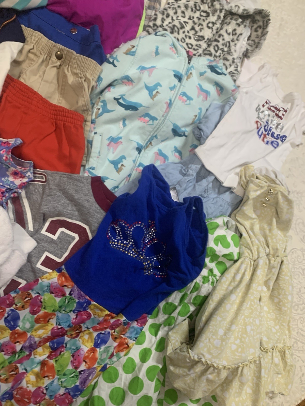 Lot of 18 Girls Clothes Fall/Winter/spring/Summer some VTG Mixed Sz 6-8