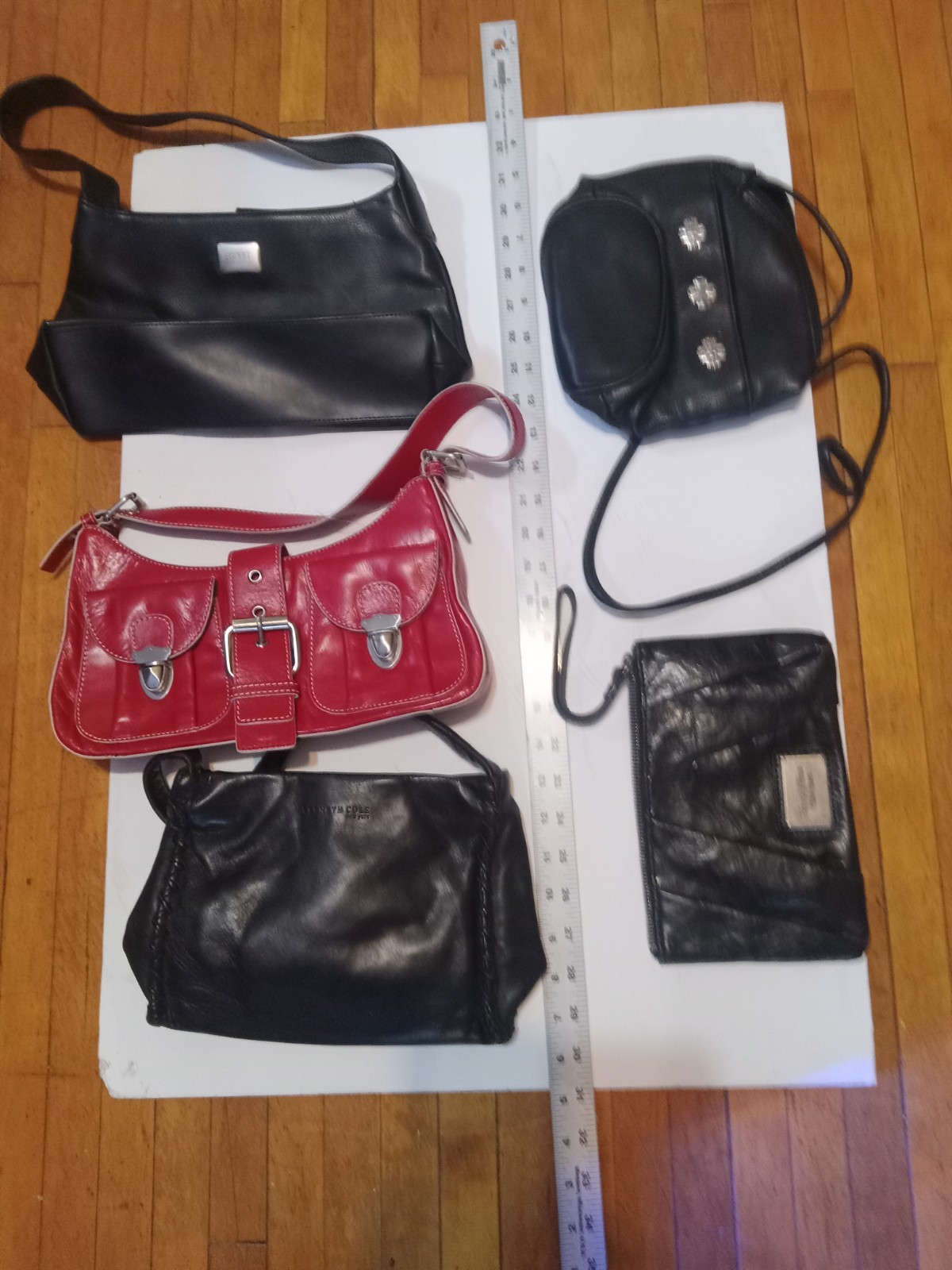 Esprit Kenneth Cole Simply Vera Vera Wang Hype Lot 5 Leather Bags Black/Red
